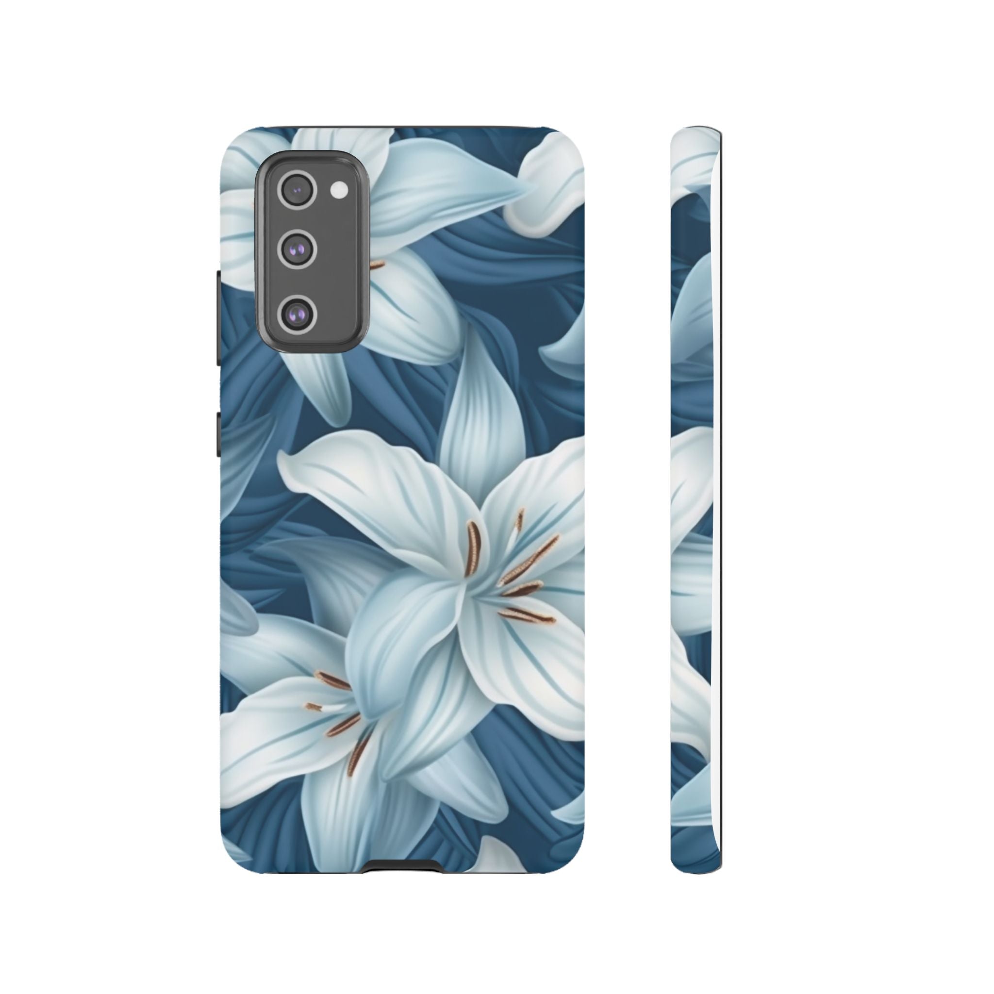 Pastel Blue Lily Samsung Phone Case