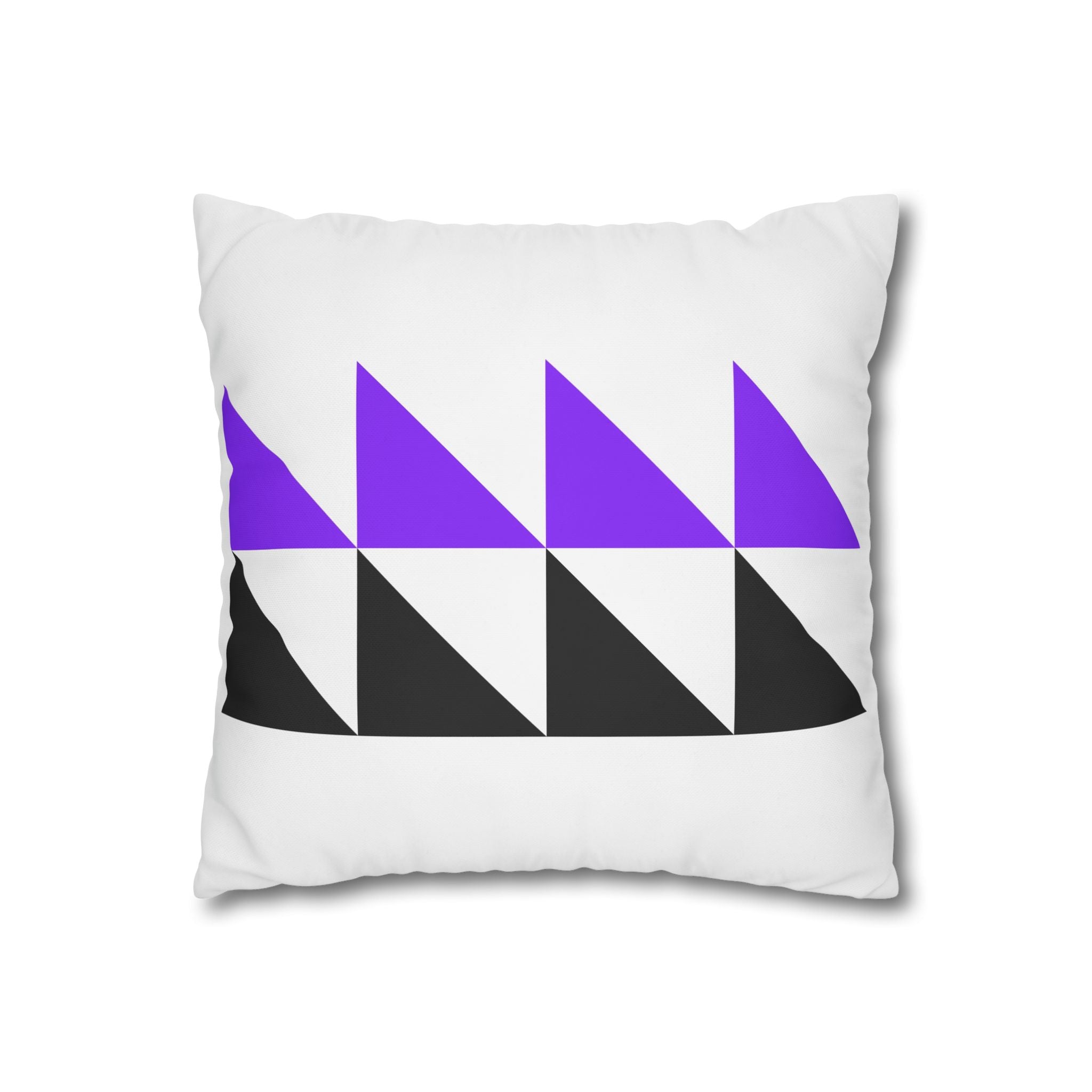 Geometric Triangle Pillowcase - Purple & Black