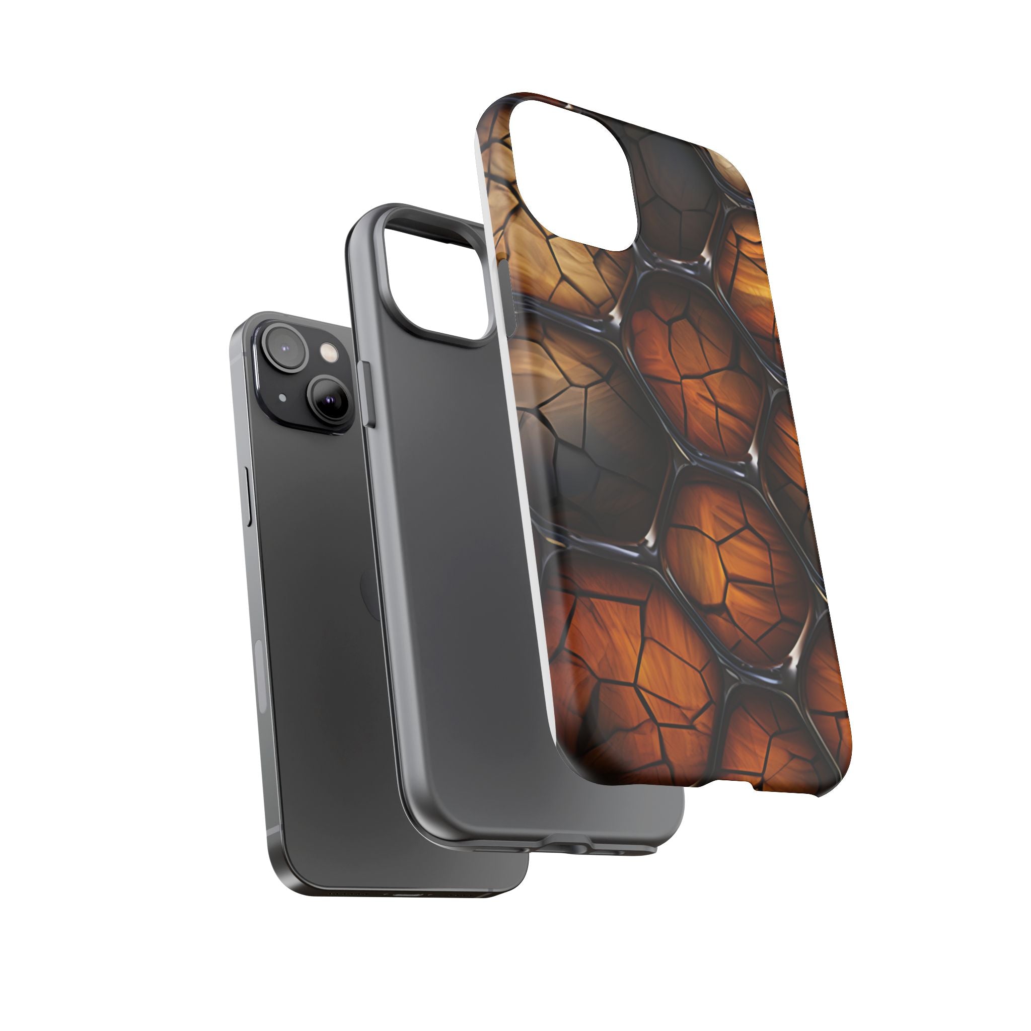 Cracked Wood Honeycomb iPhone Case