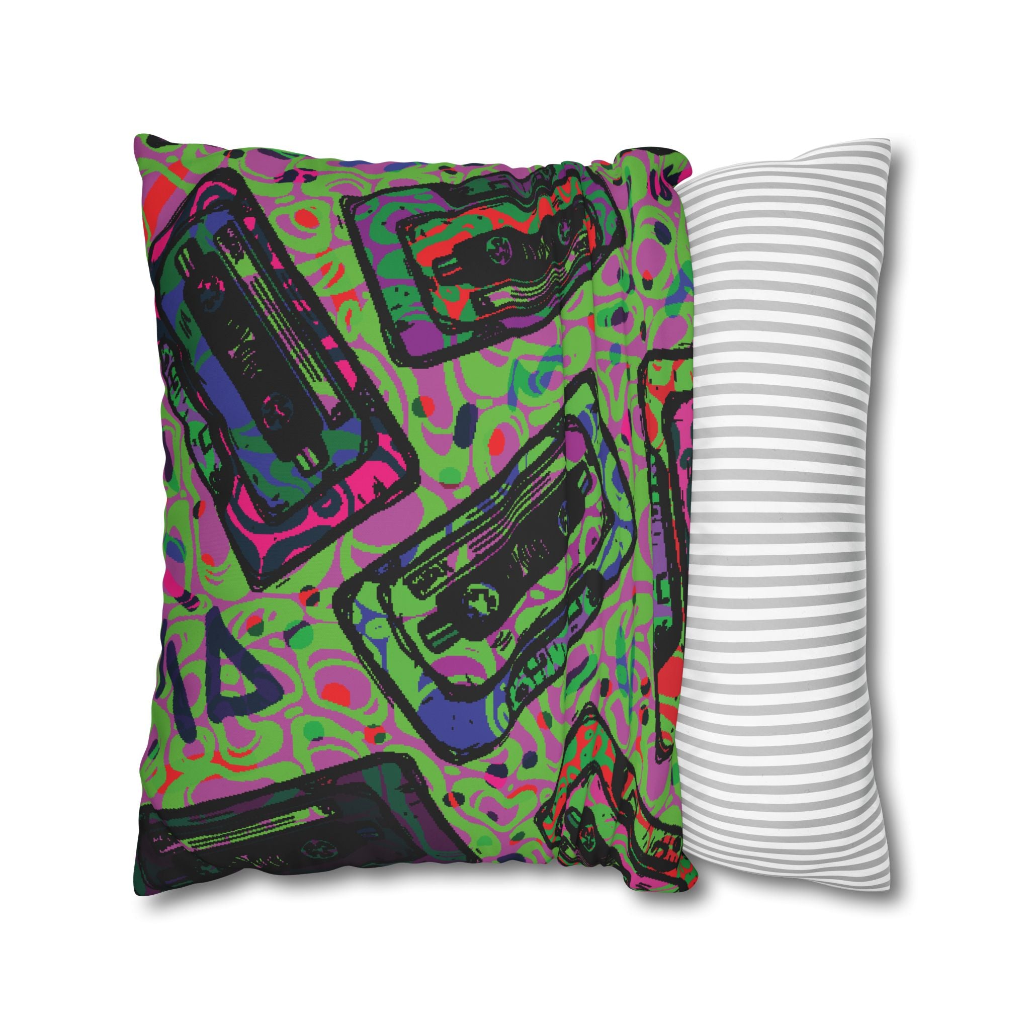 Retro Cassette Tape Pillowcase - 80s Vibe