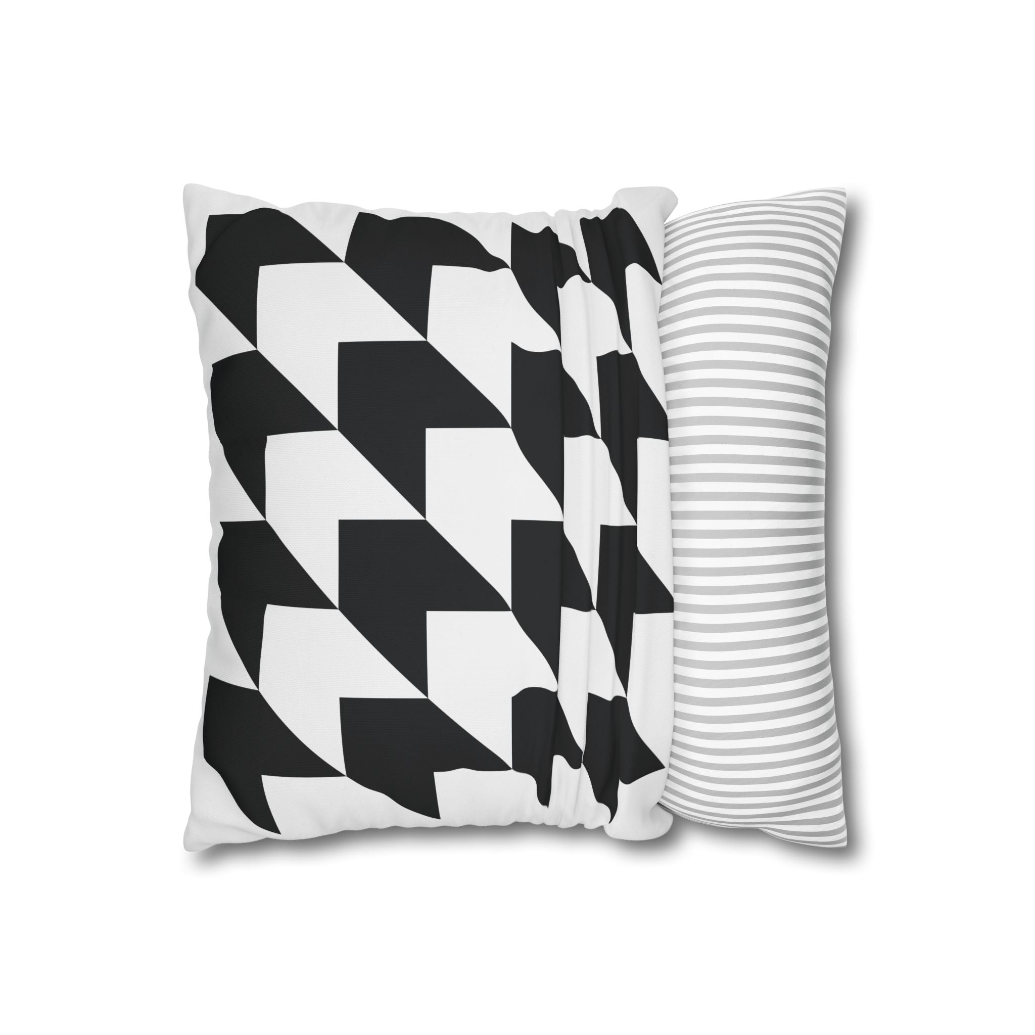 Geometric Arrow Pillowcase - Black & Gray