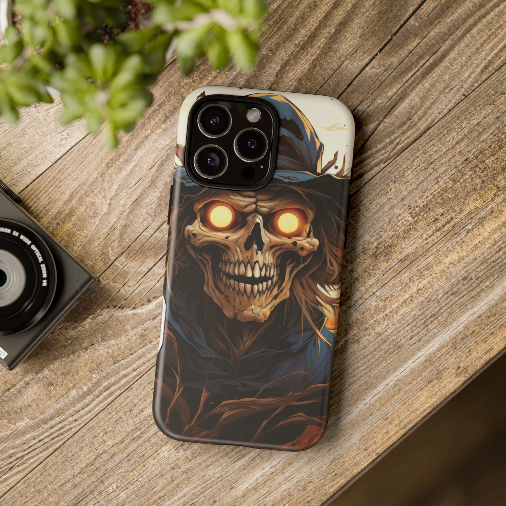 Eerie Scarecrow Hexagon Stone iPhone Case