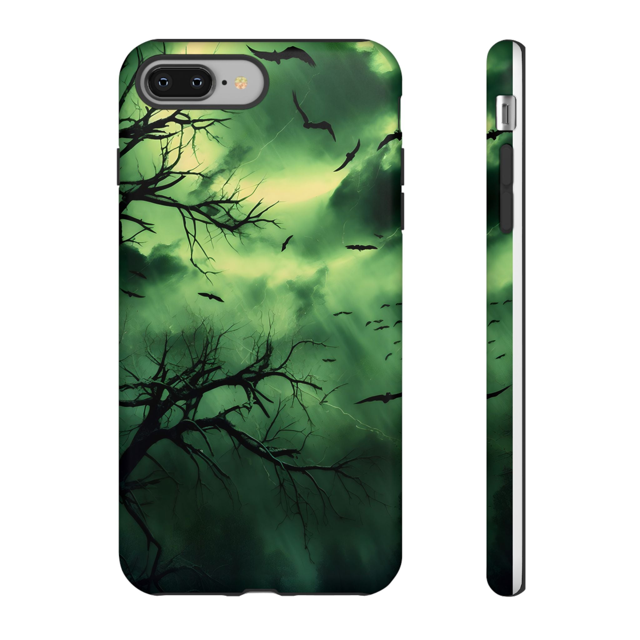 Gothic Green Forest iPhone Case - Hexagon Stone