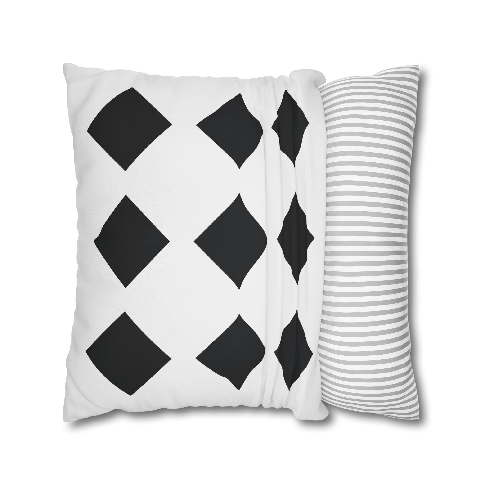 Black Diamond Grid Pillowcase - Geometric Design