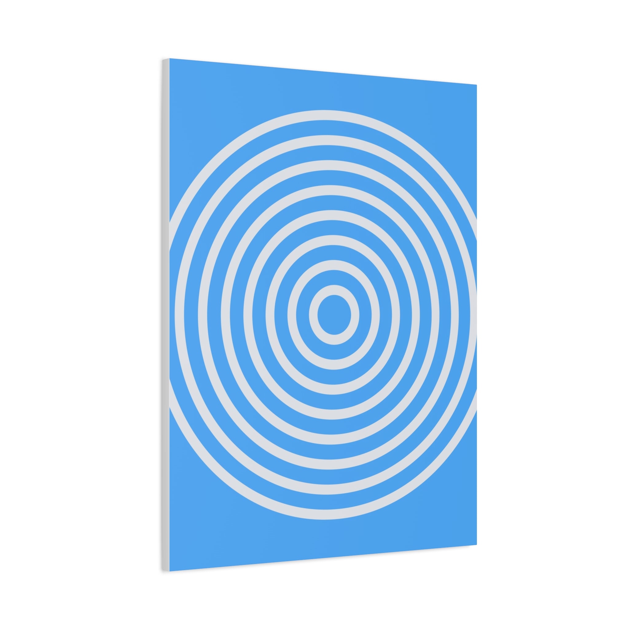 Blue Ripple Concentric Circles Canvas Art