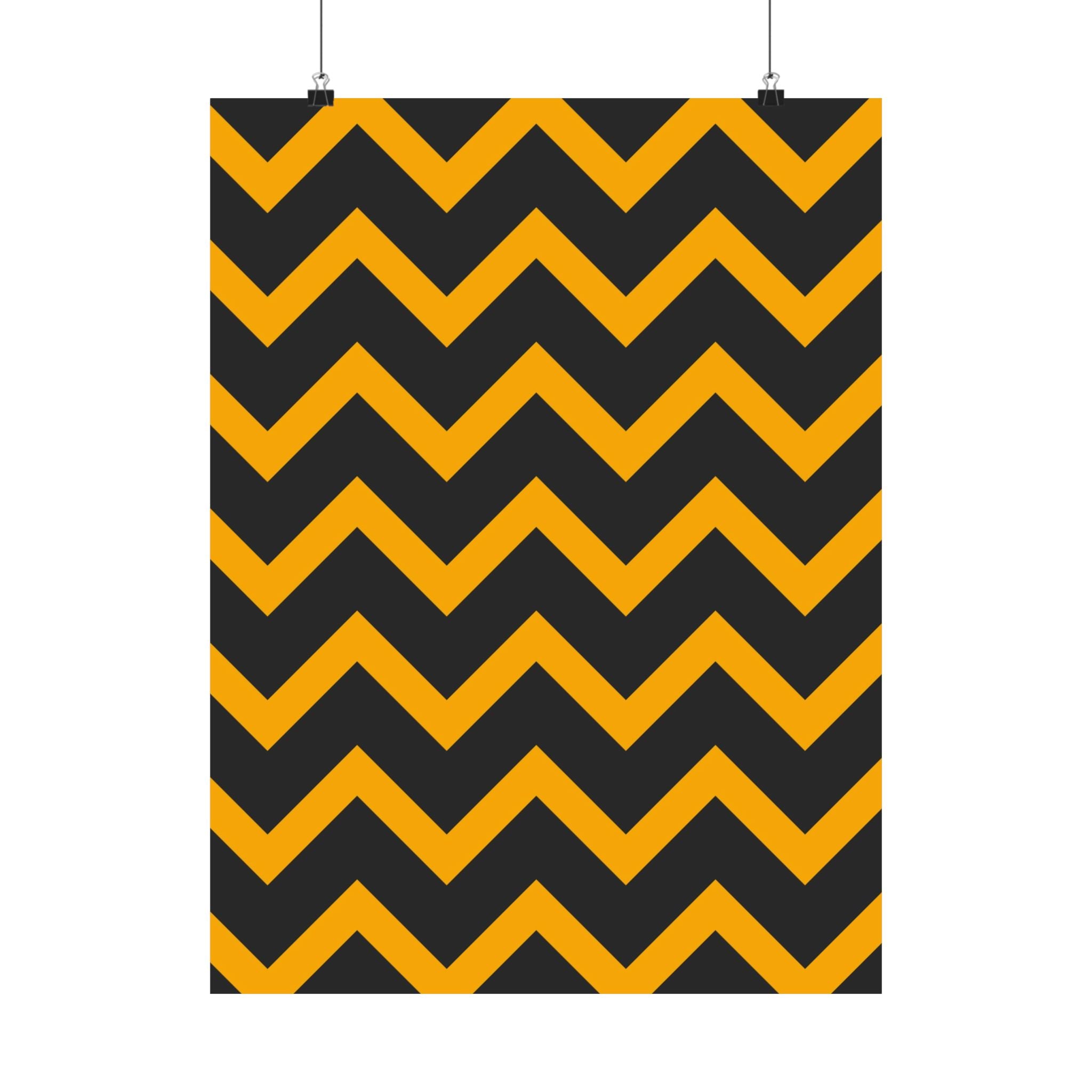 Bold Zigzag Geometric Art Poster