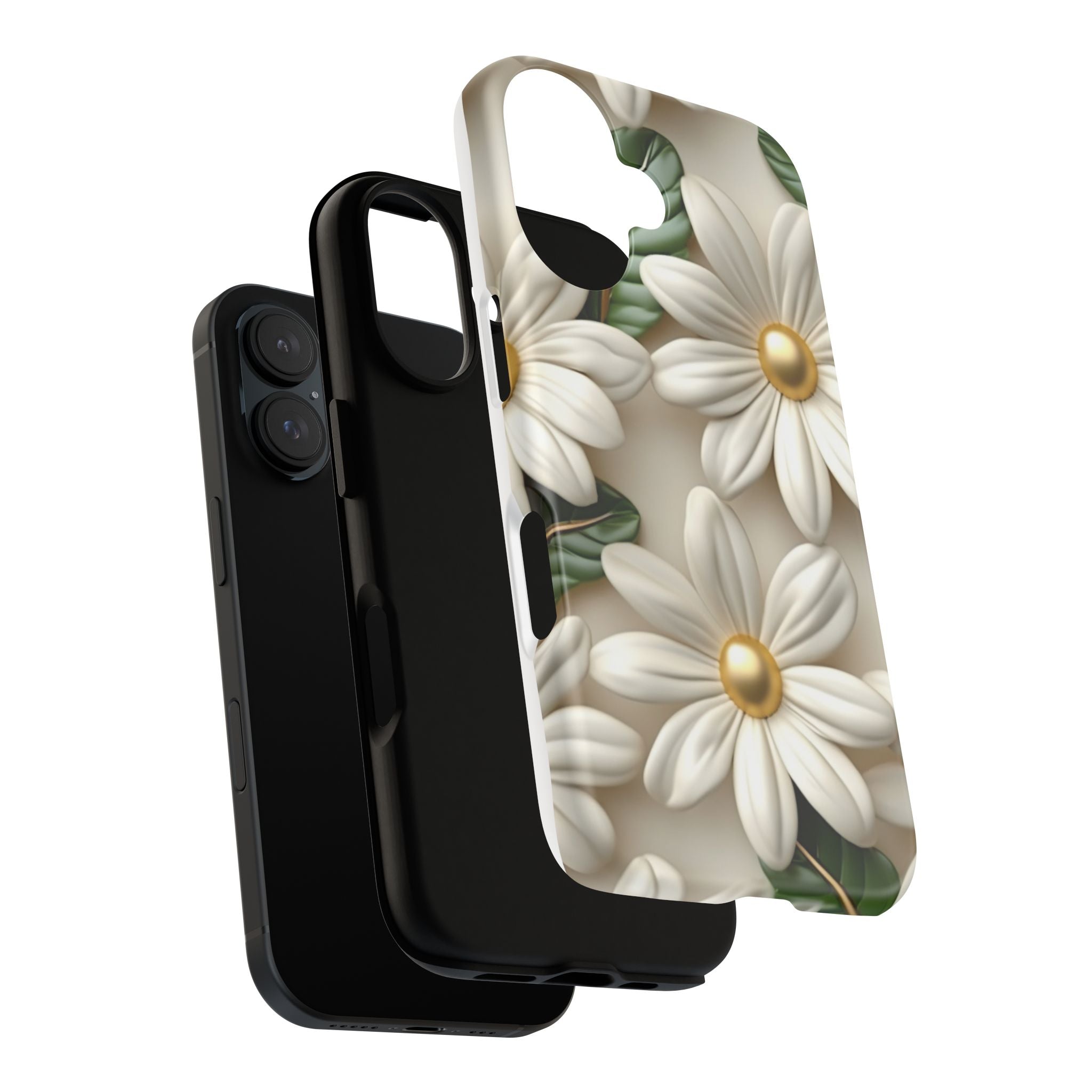 Sculpted Daisy iPhone Case - Hexagon Stone