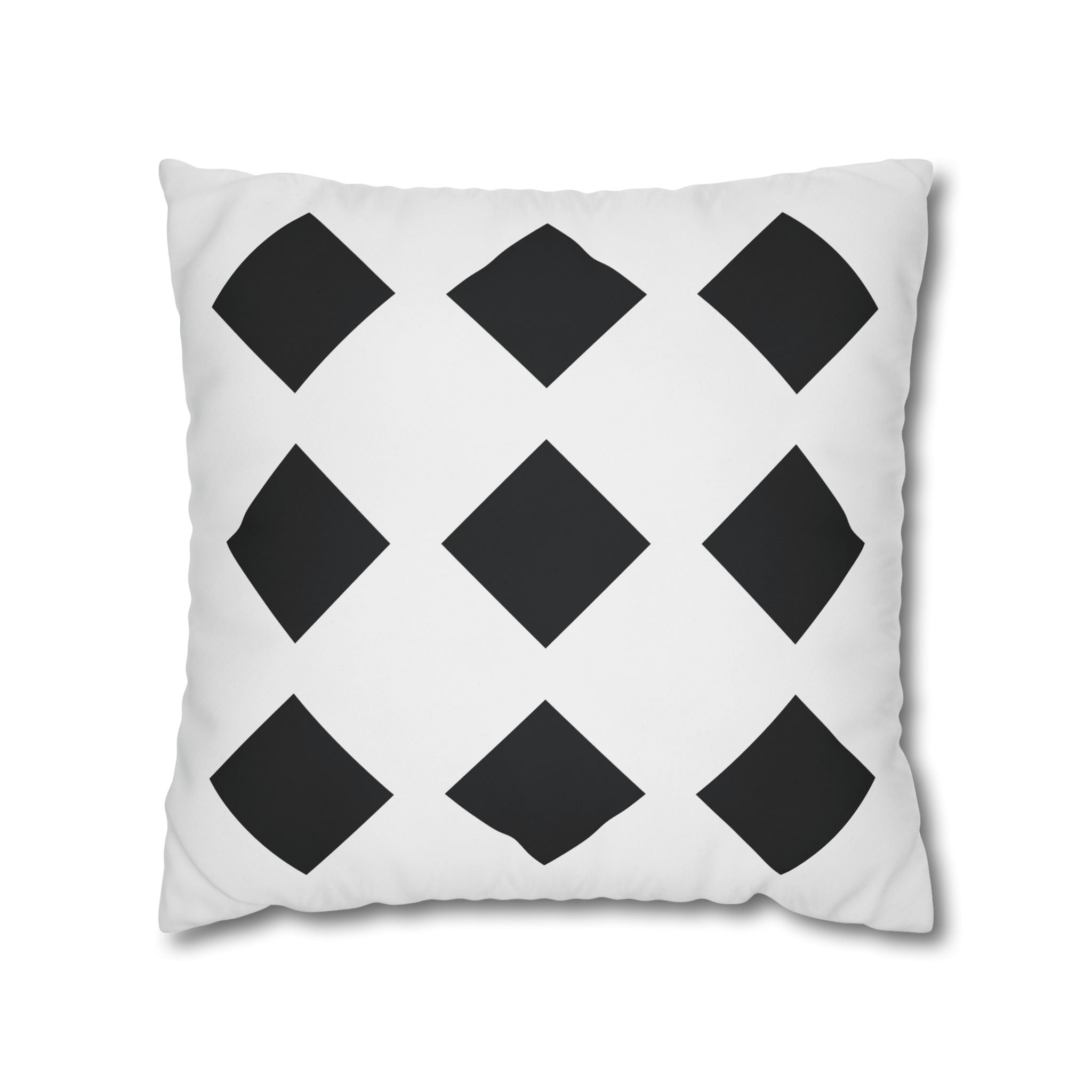 Black Diamond Grid Pillowcase - Geometric Design