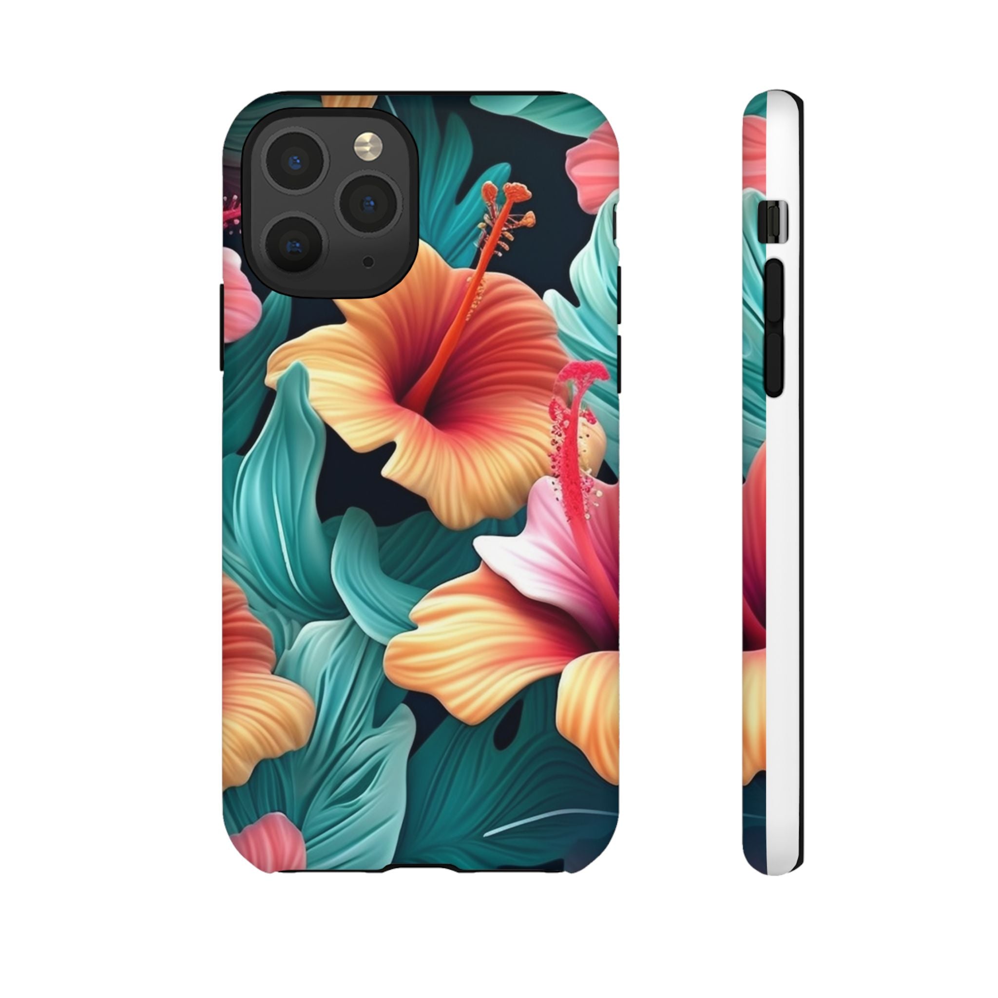 Tropical Hibiscus Hexagon iPhone Case