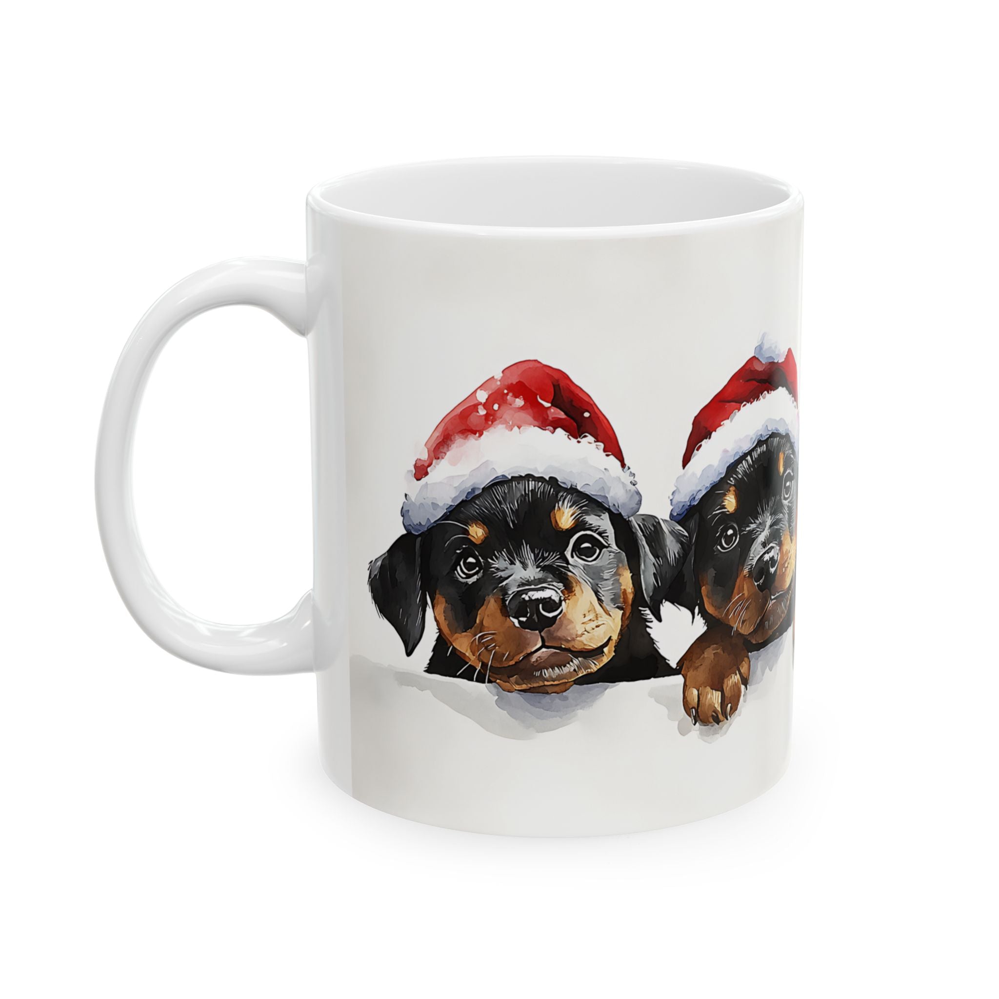 Rottweiler Puppies Christmas Mug