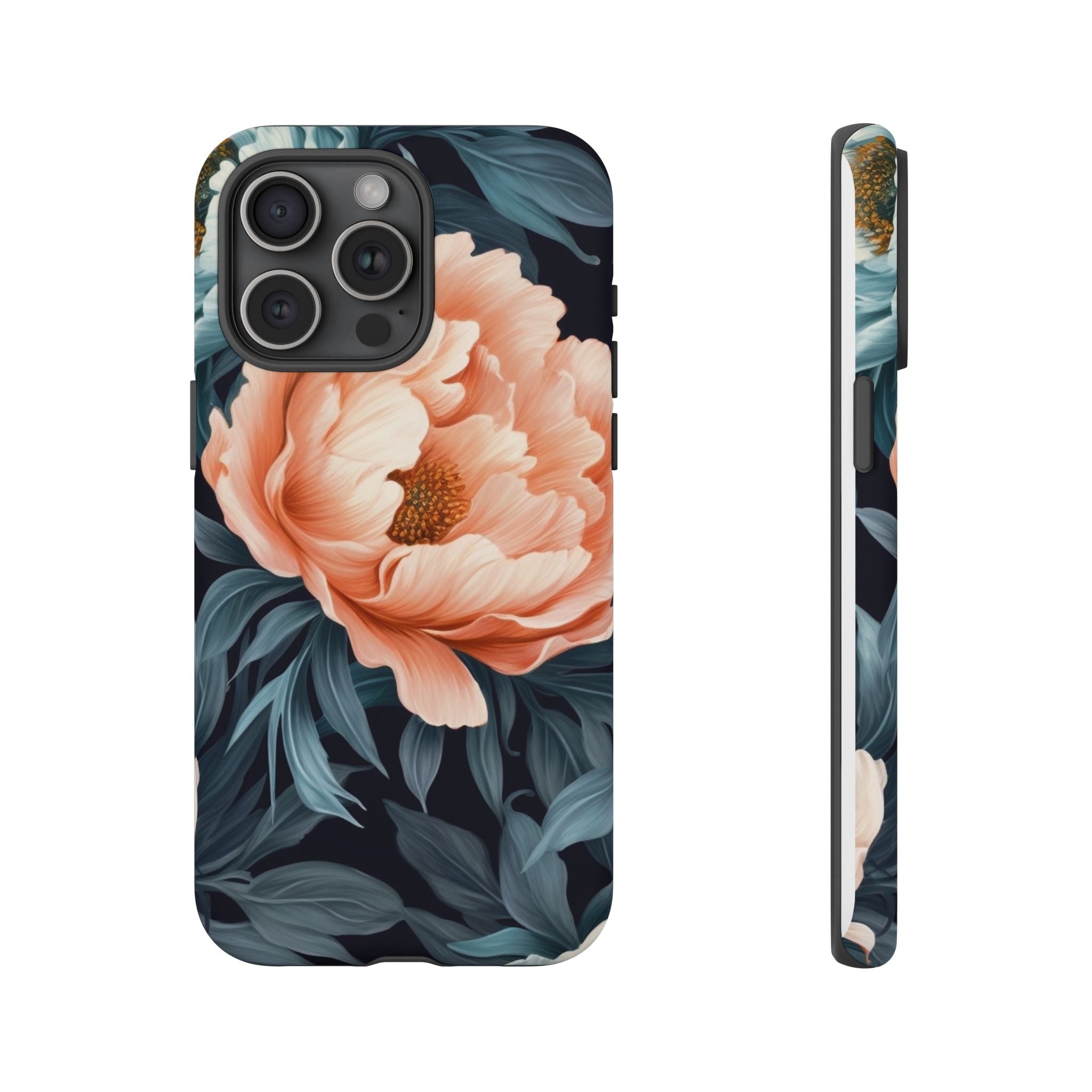 Moody Floral iPhone Case - Hexagon Stone