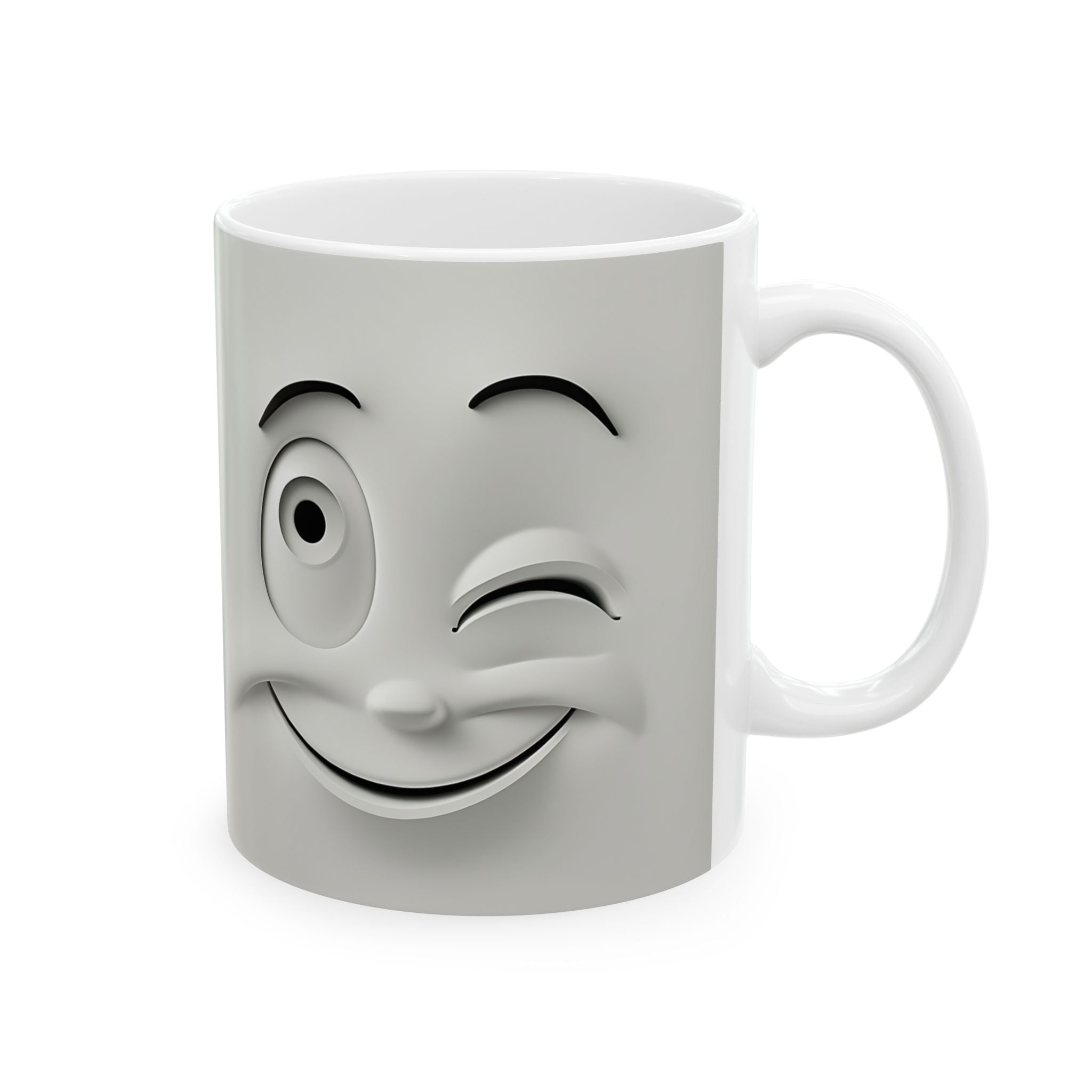 Winking Faces Mug - Cute Couple Coffee Cup