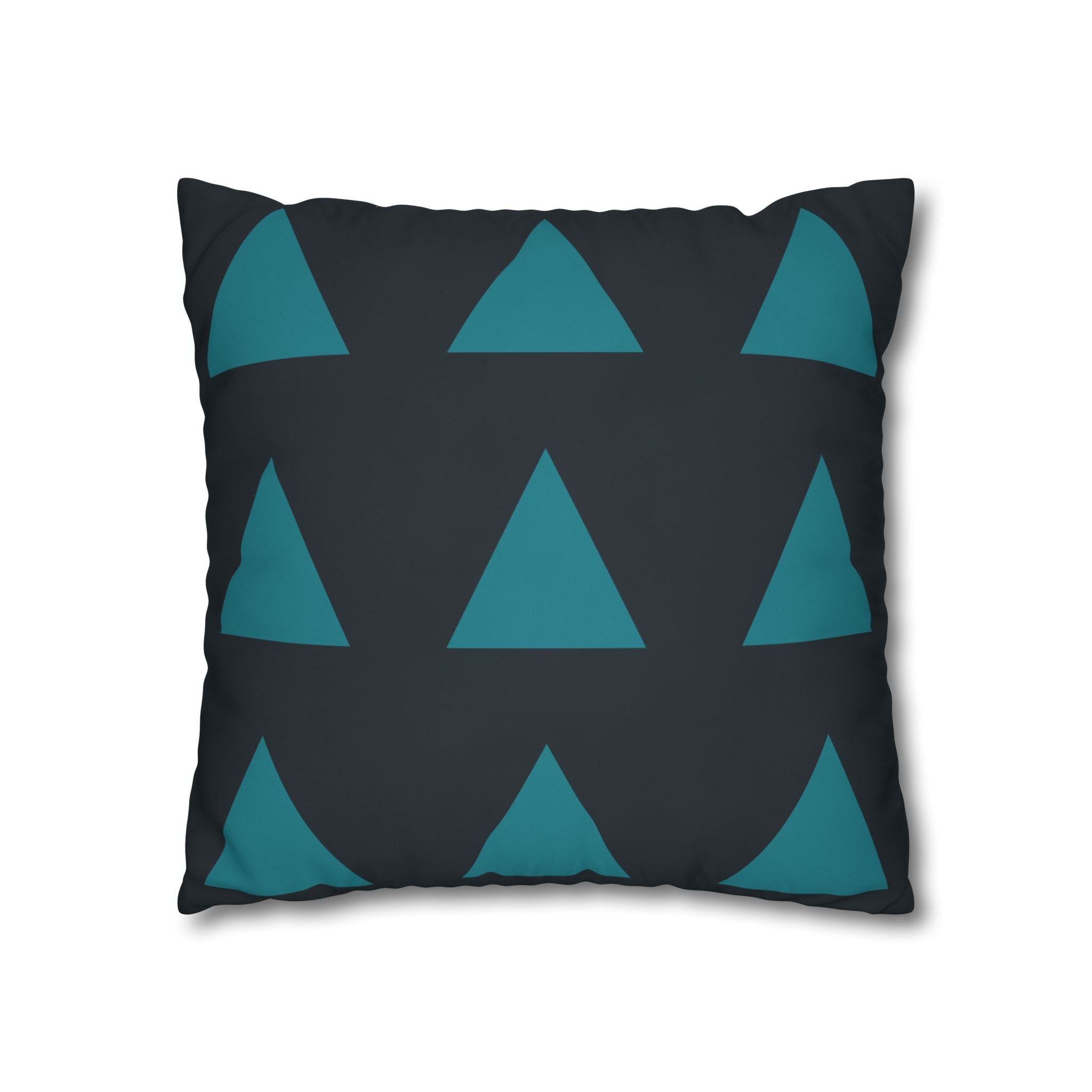 Teal Triangle Geometric Pillowcase