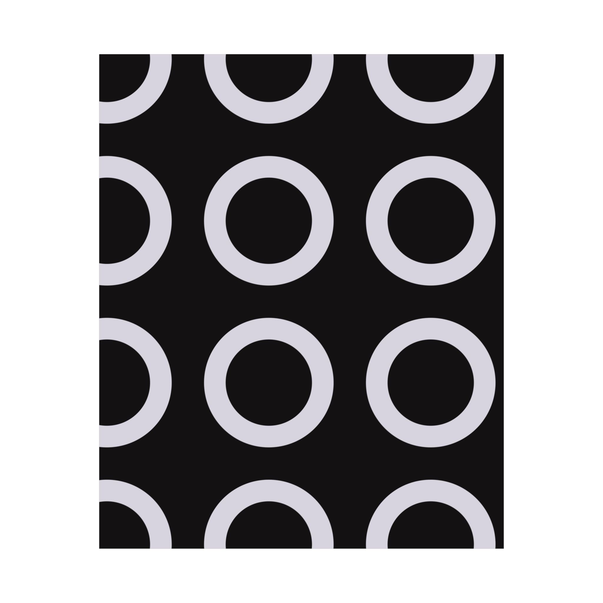 Geometric Circle Art Poster - Gray & Black