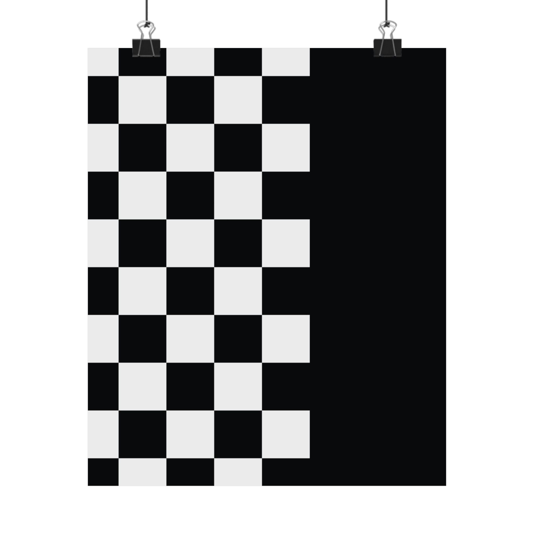 Checkerboard Minimalist Art Poster