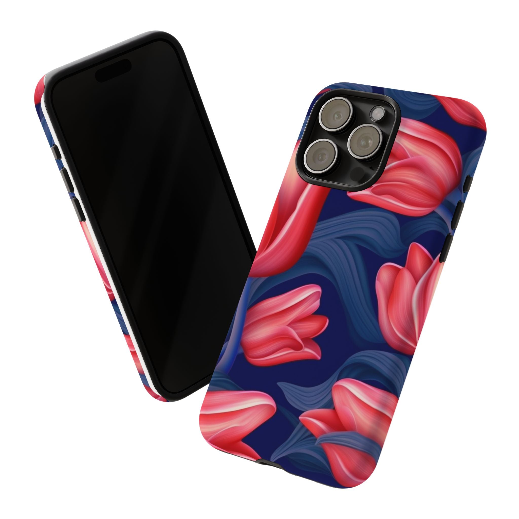 Red Tulip Hexagon iPhone Case - Rugged