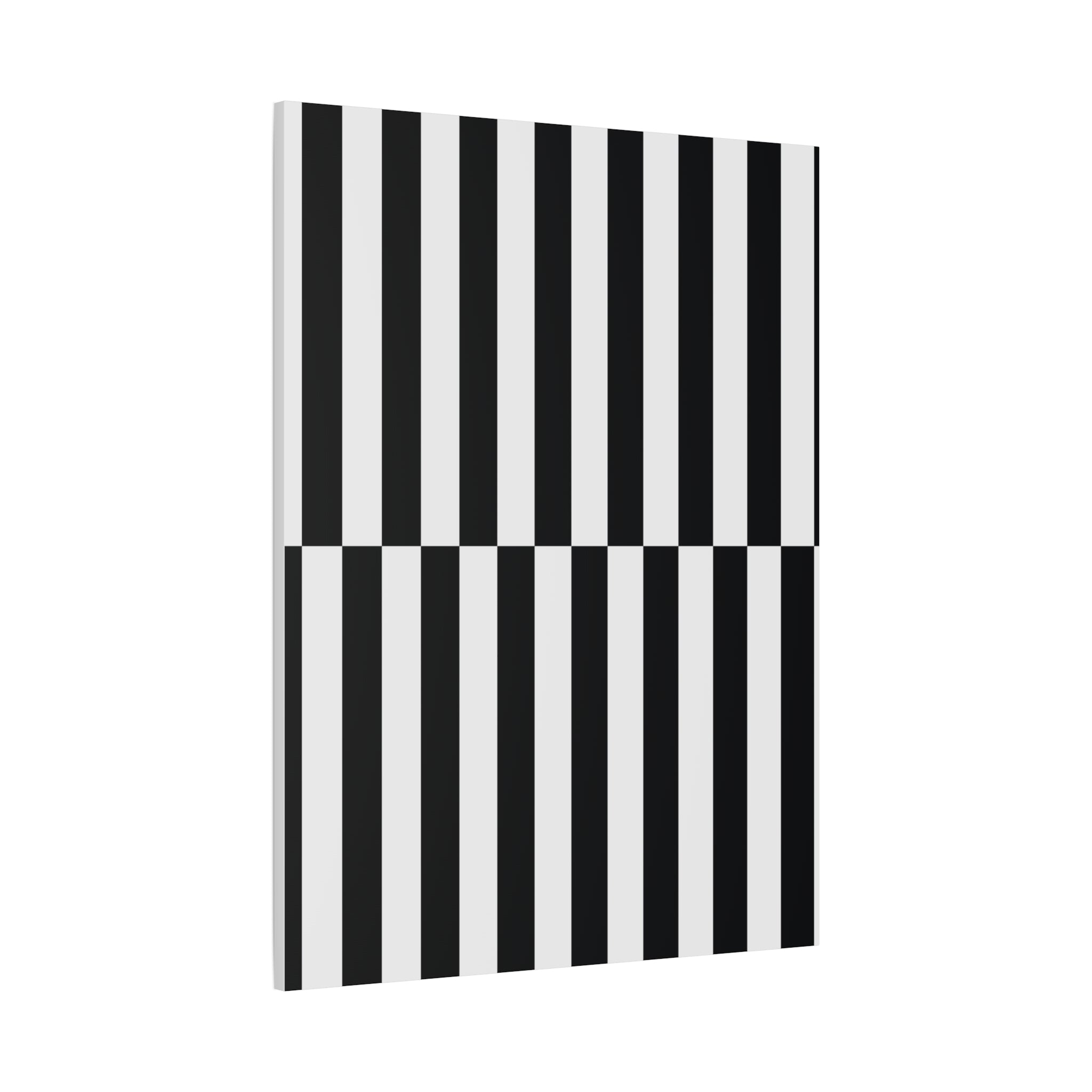 Op Art Shift: Black & White Stripe Canvas