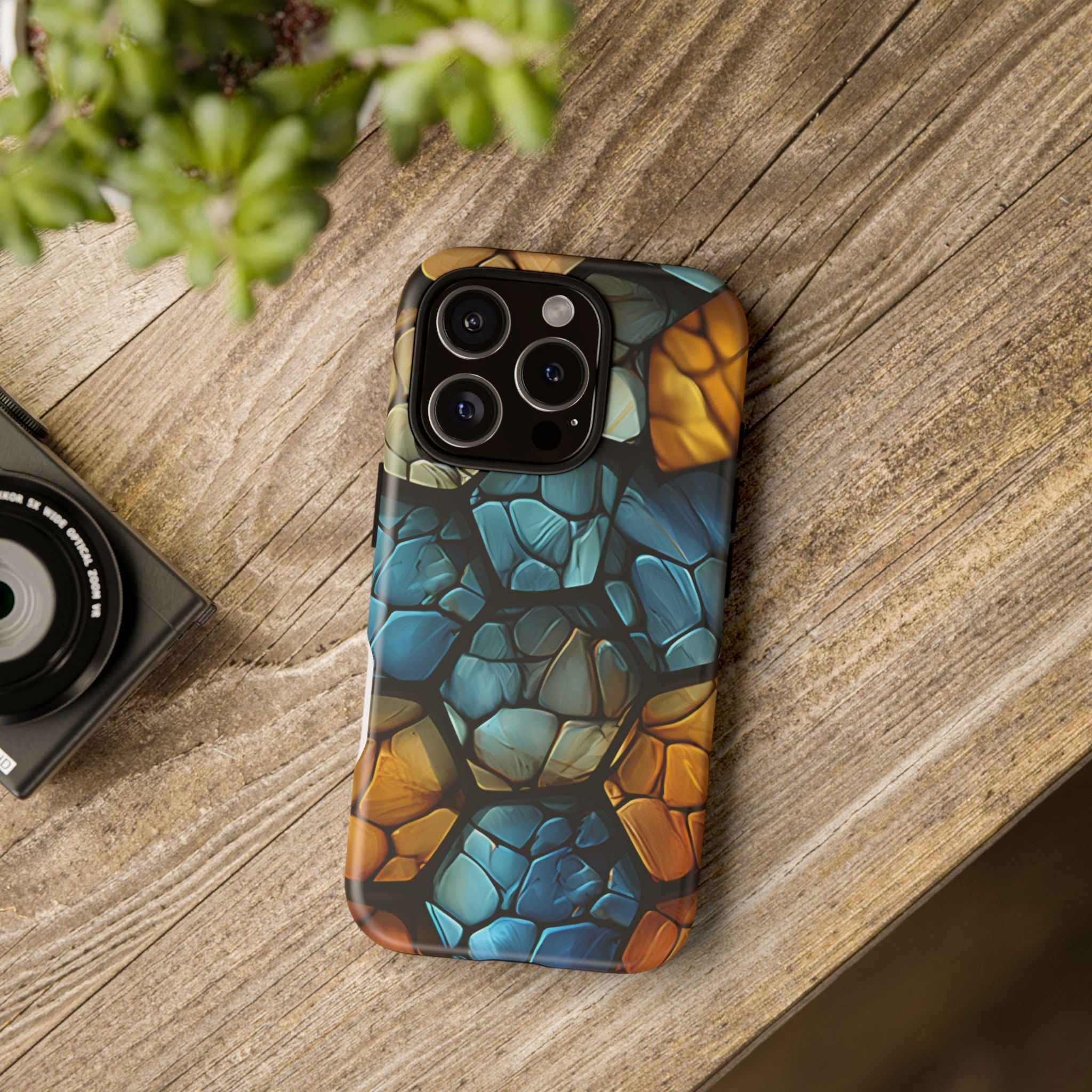 Abstract Stone Mosaic iPhone Case