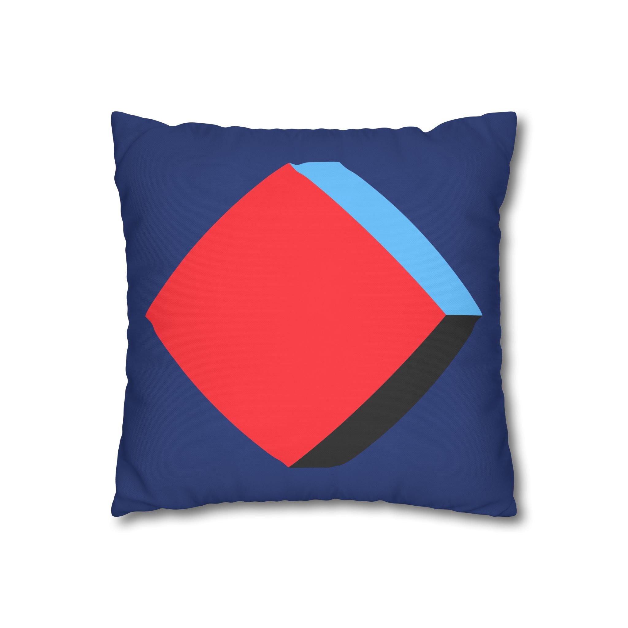 Geometric Diamond Pillowcase - Red & Blue