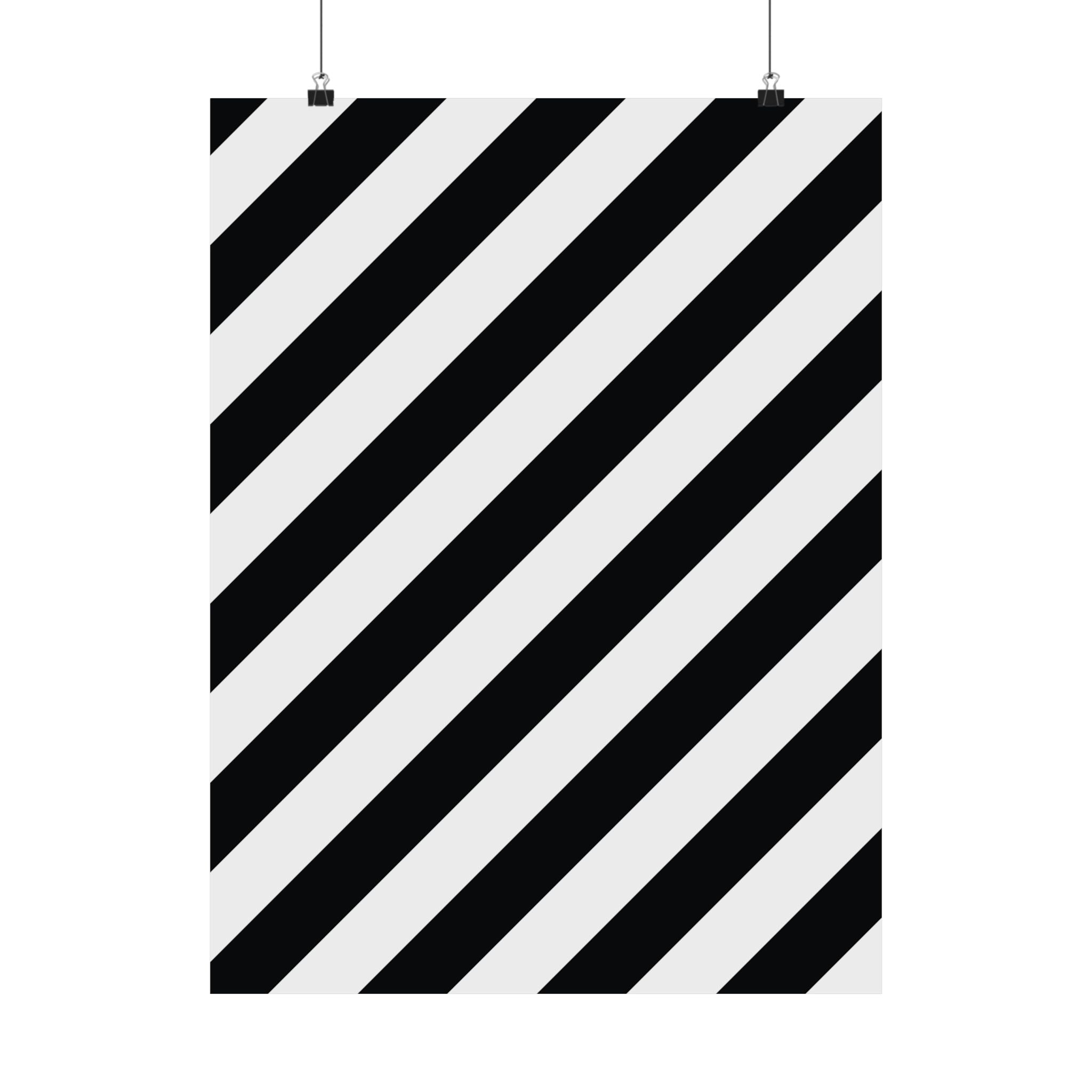 Modern Diagonal Stripe Art Poster