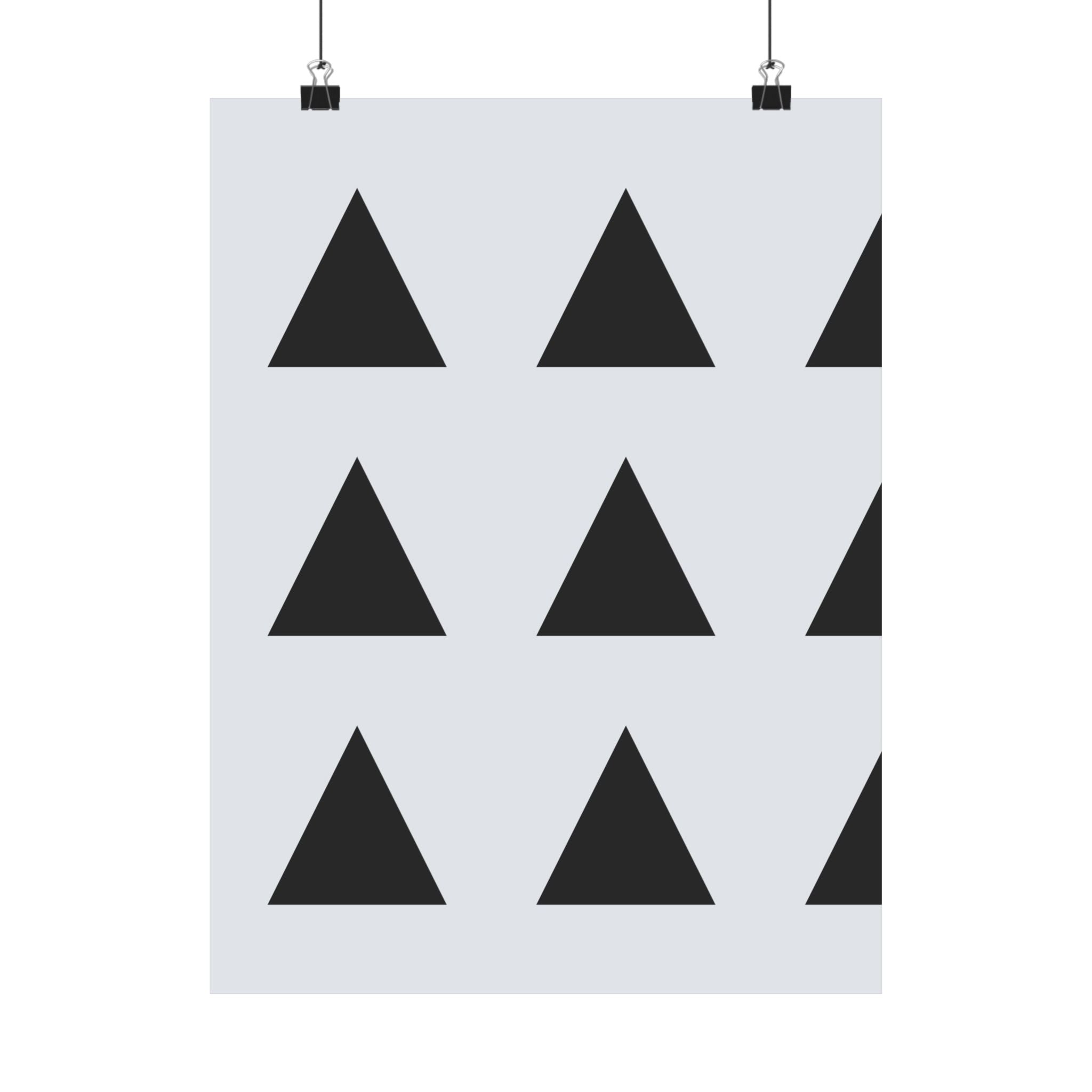 Geometric Black Triangle Wall Art Poster