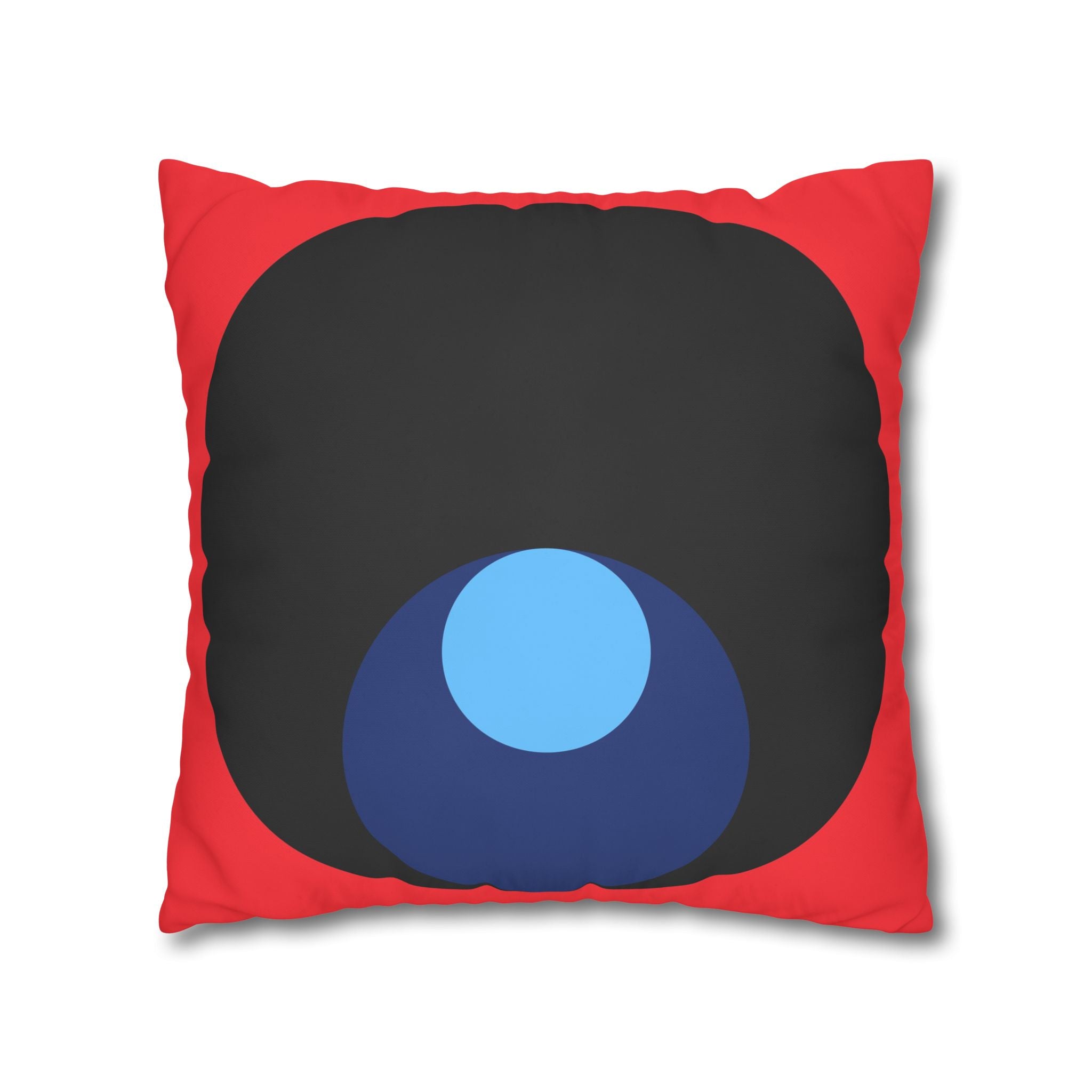 Abstract Circles Red Pillowcase