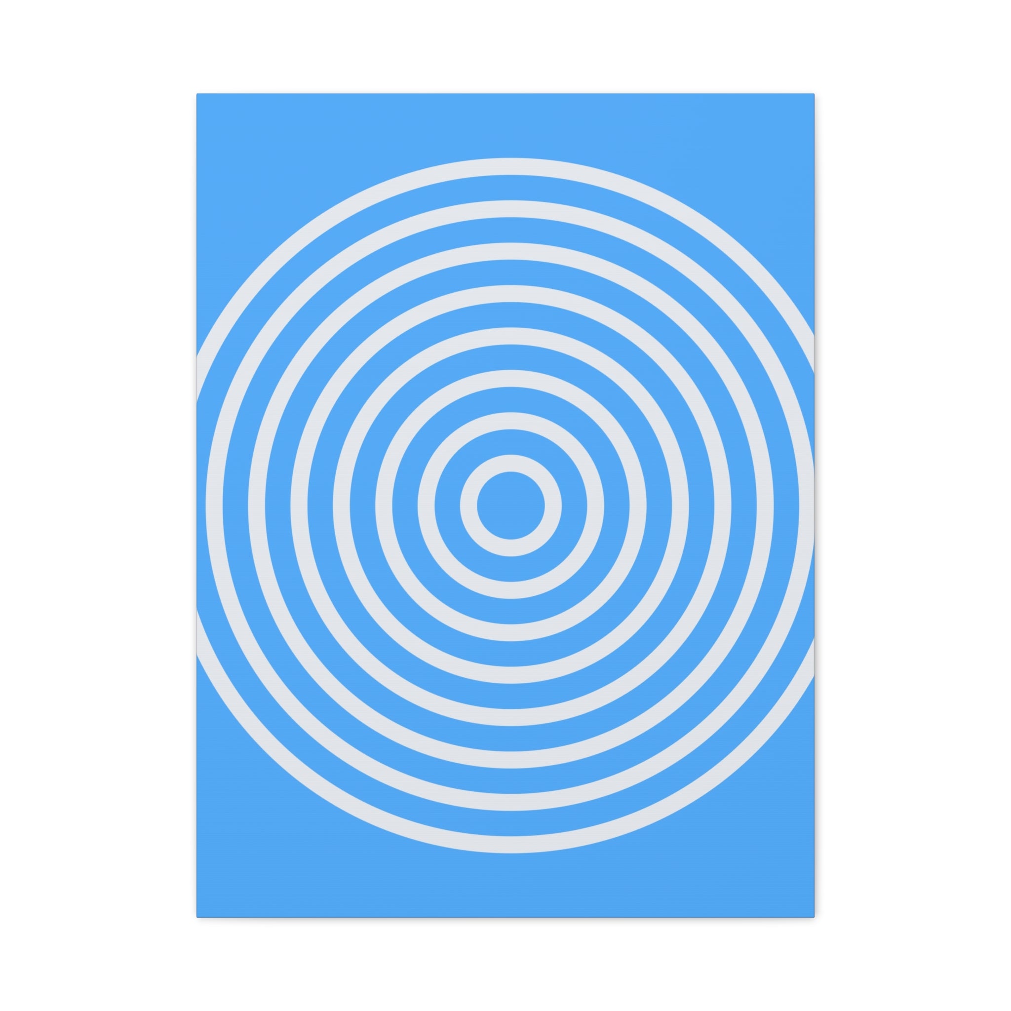 Blue Ripple Concentric Circles Canvas Art