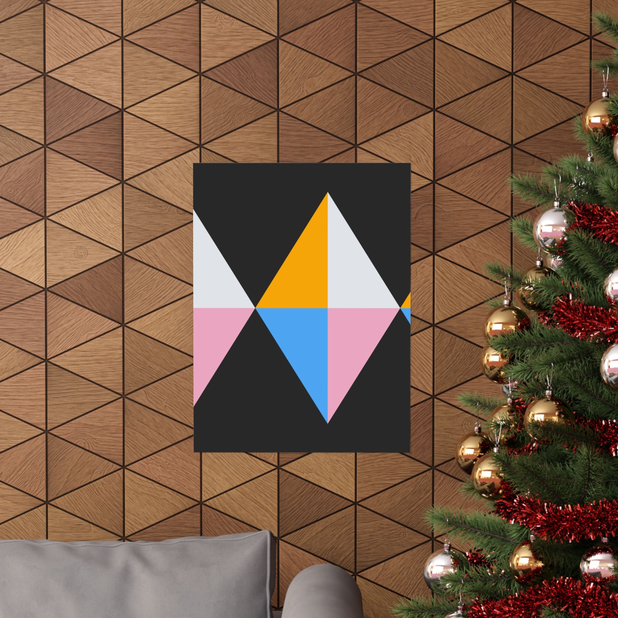 Geometric Triangle Art Poster