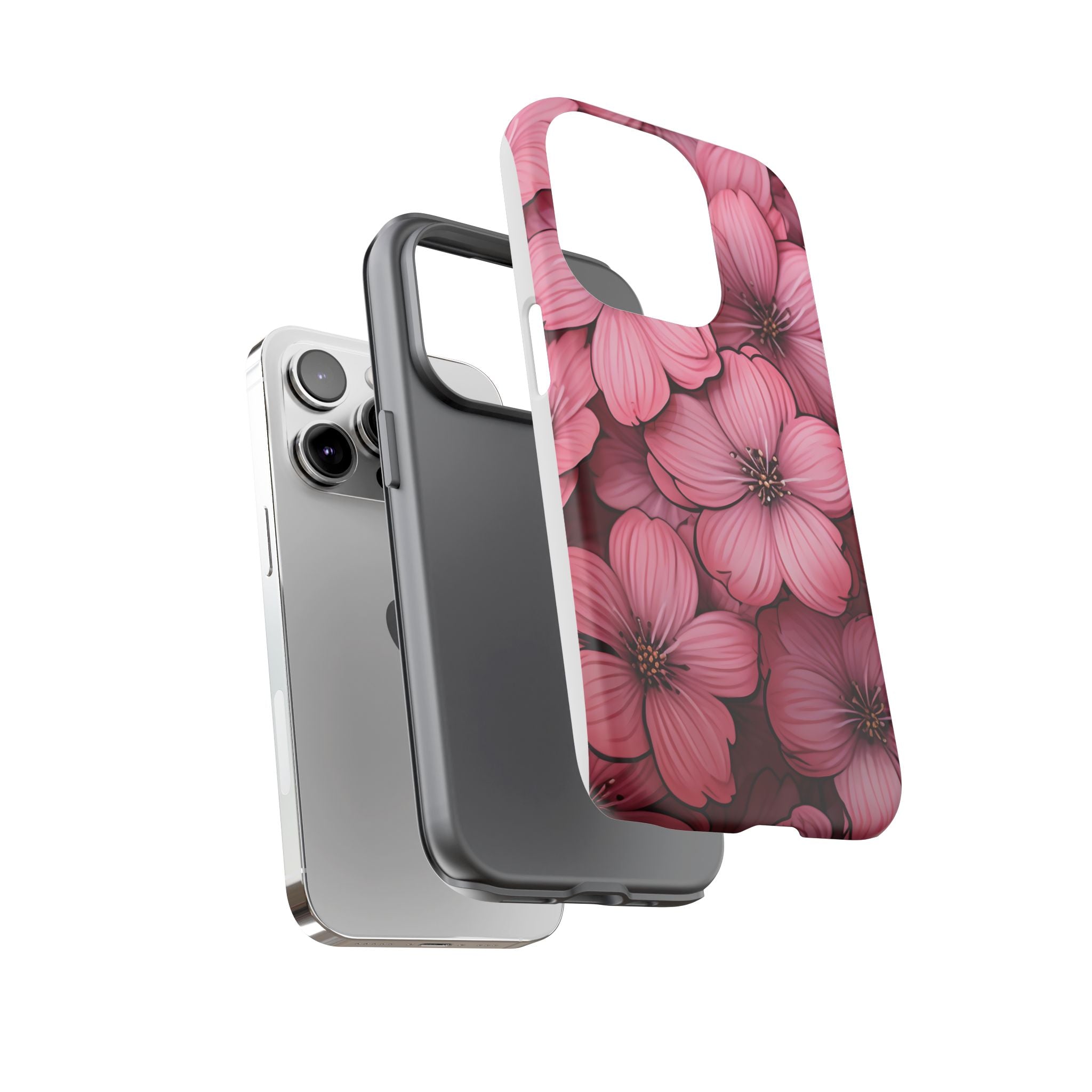 Pink Blossom Hexagon iPhone Case - Rugged