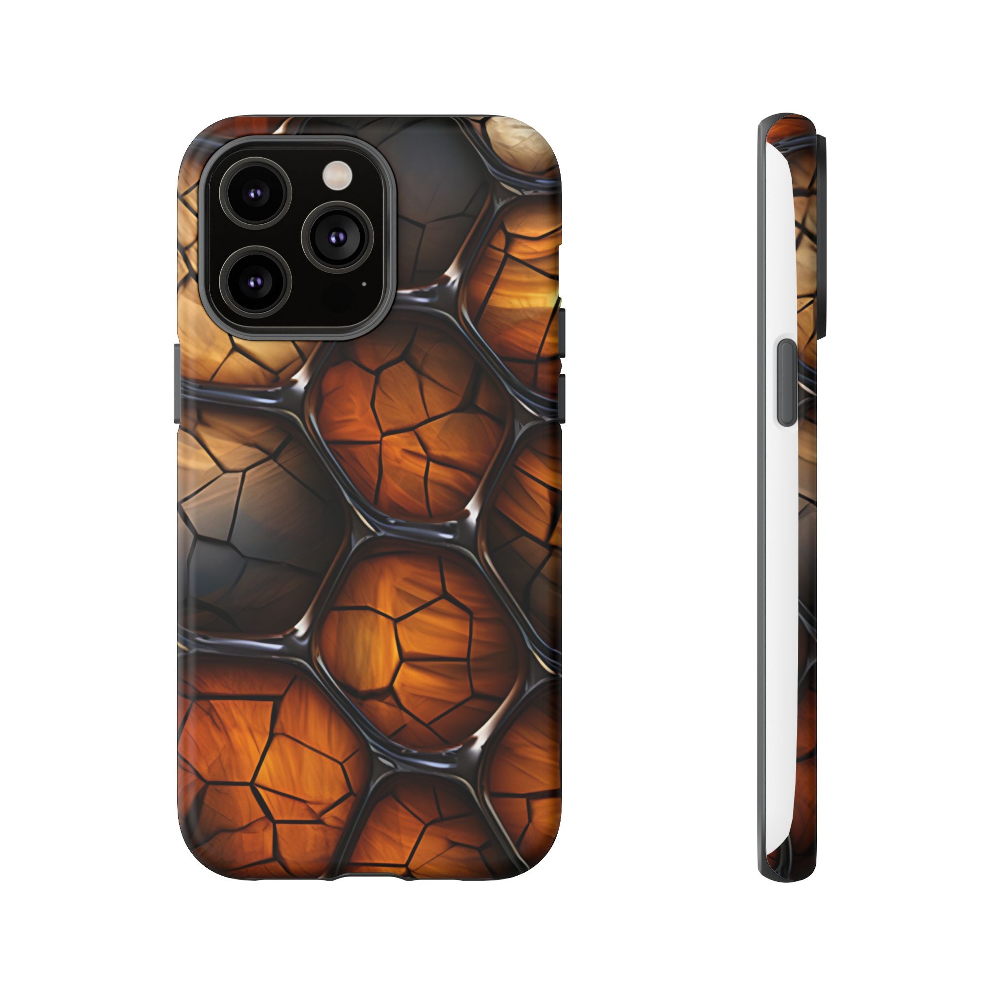 Cracked Wood Honeycomb iPhone Case