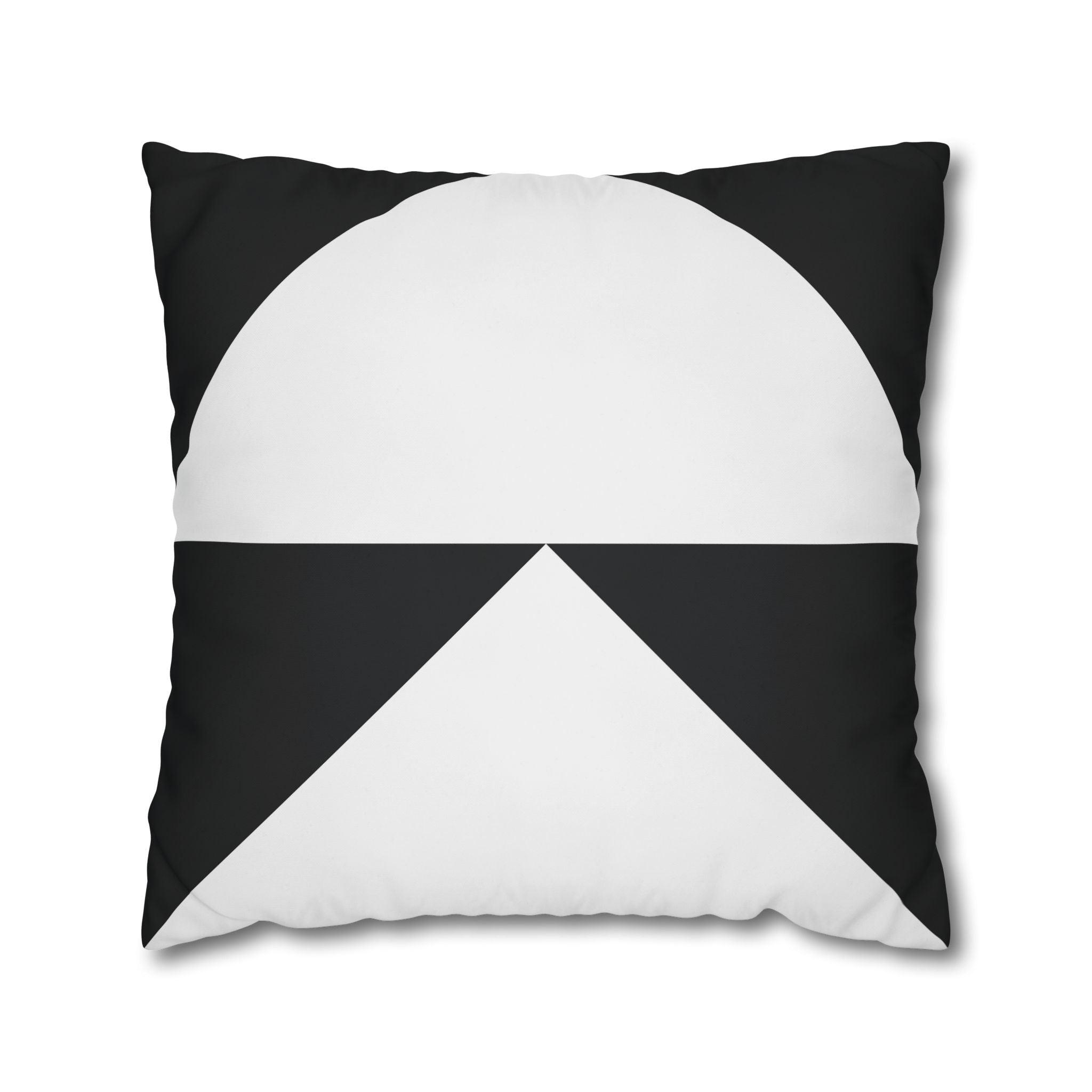 Geometric Black & White Triangle Pillowcase