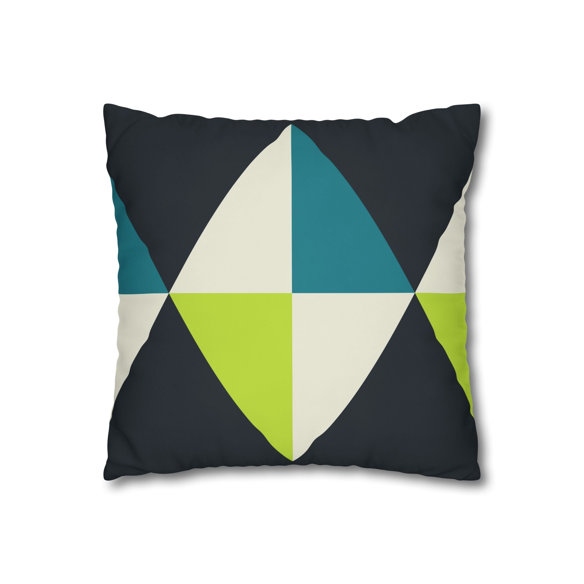 Geometric Teal Diamond Pillowcase