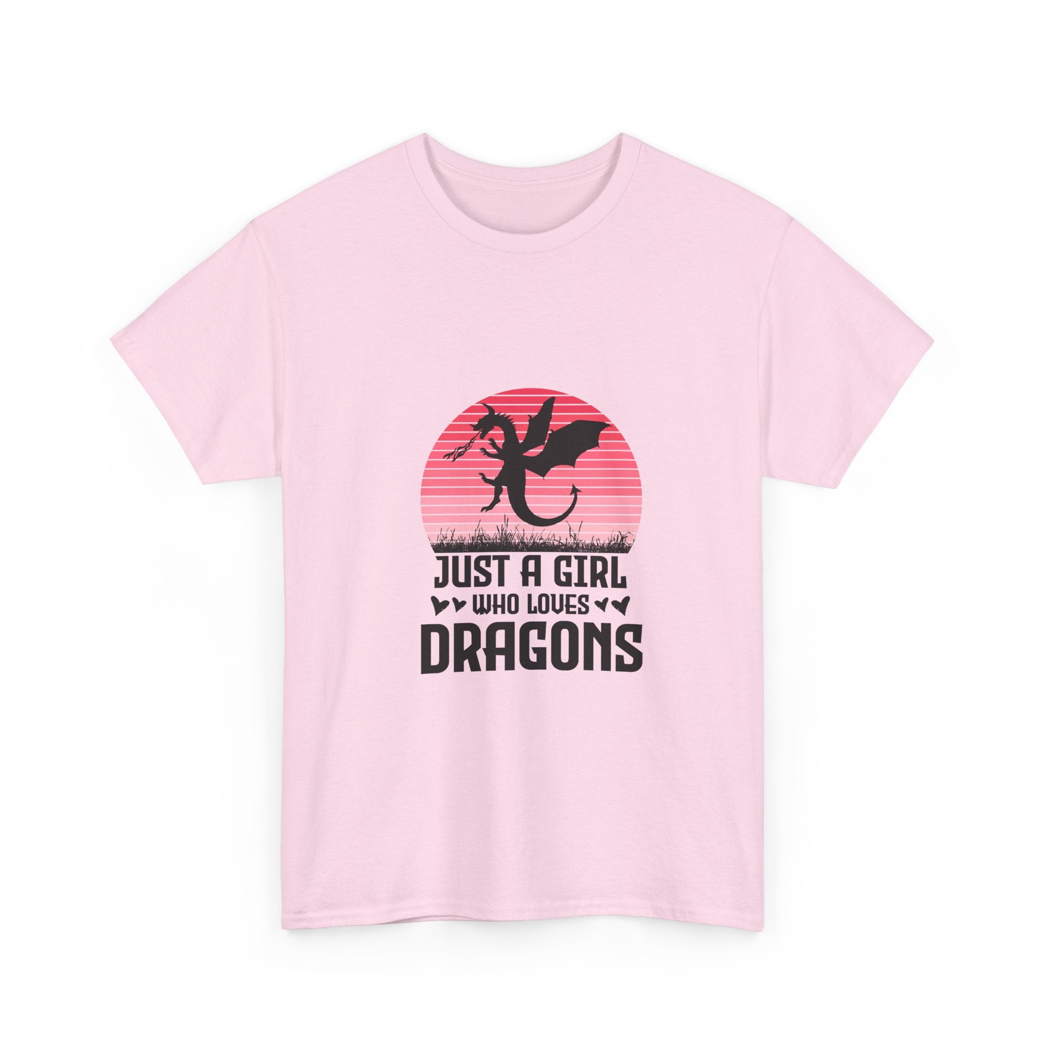 Pink Sunset Dragon Girl T-Shirt