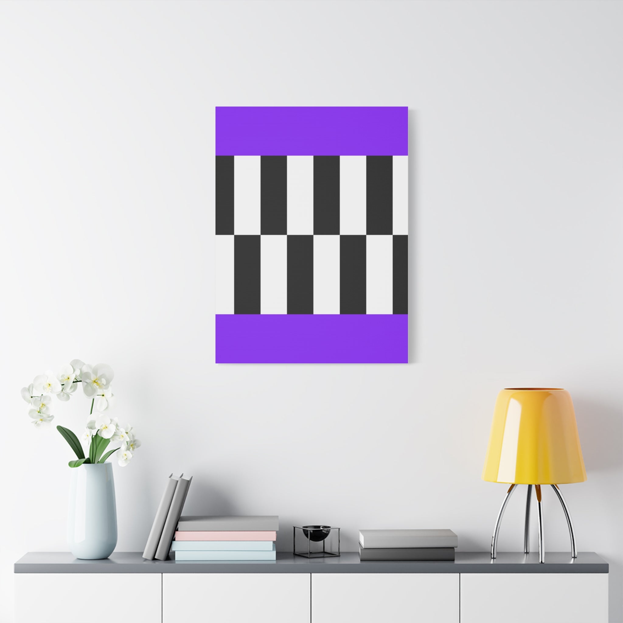 Minimalist Checkerboard Canvas Art