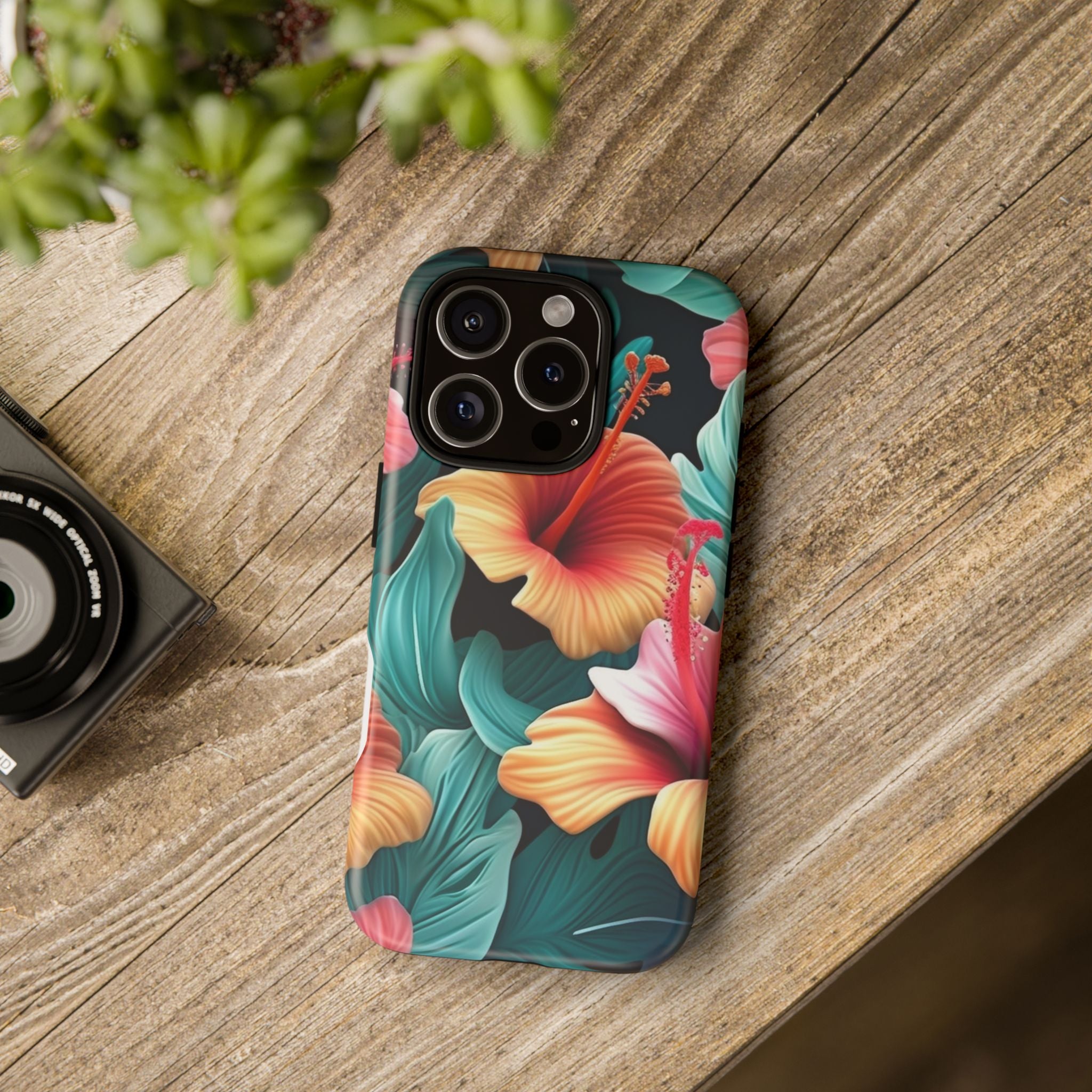 Tropical Hibiscus Hexagon iPhone Case