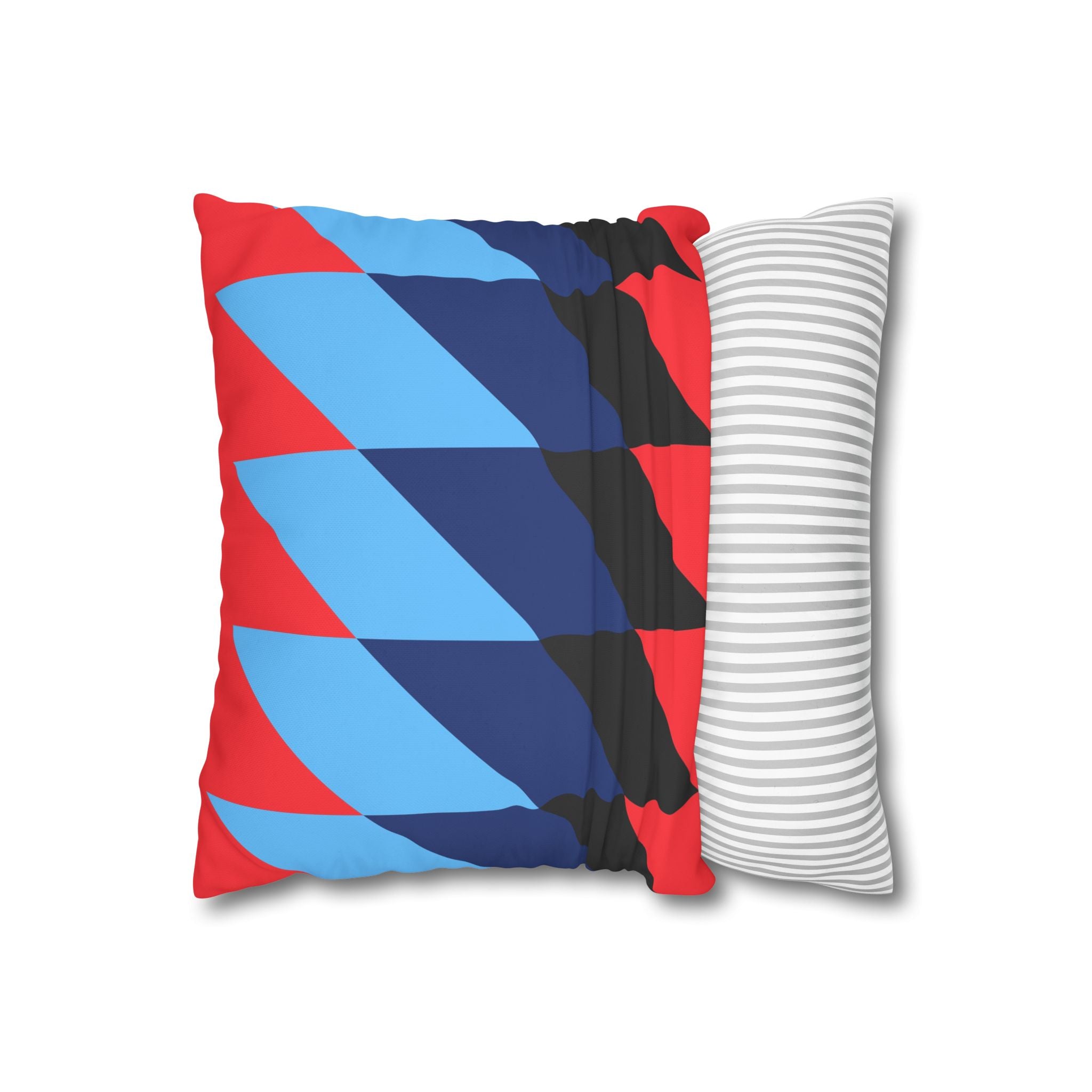 Geometric Red Pillowcase - Modern Design