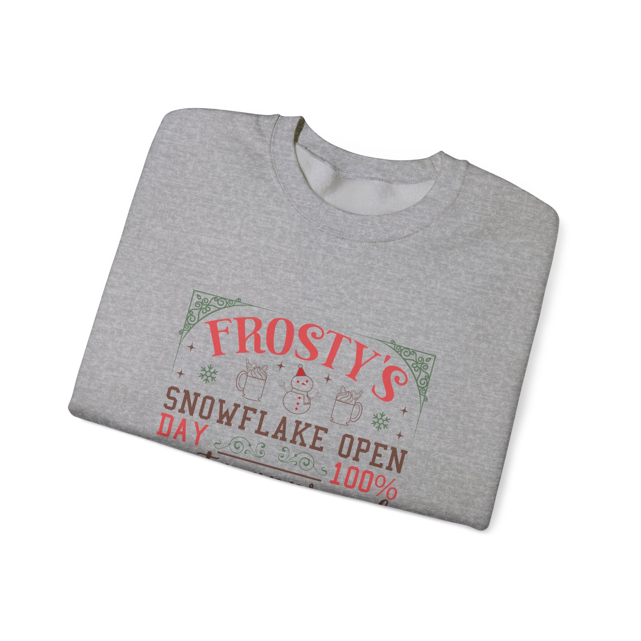 Frosty's Snowflake Open Day Christmas Sweatshirt