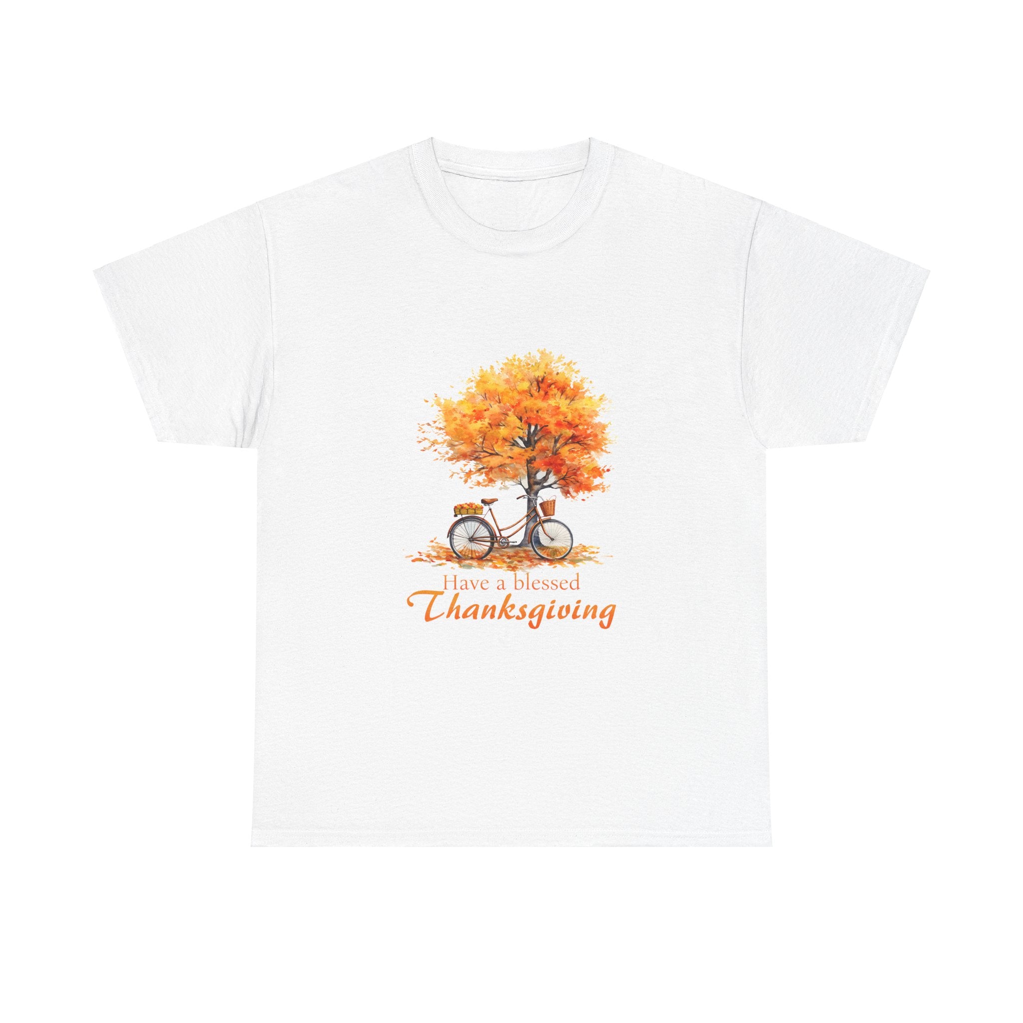 Blessed Thanksgiving Bicycle Watercolor Tee