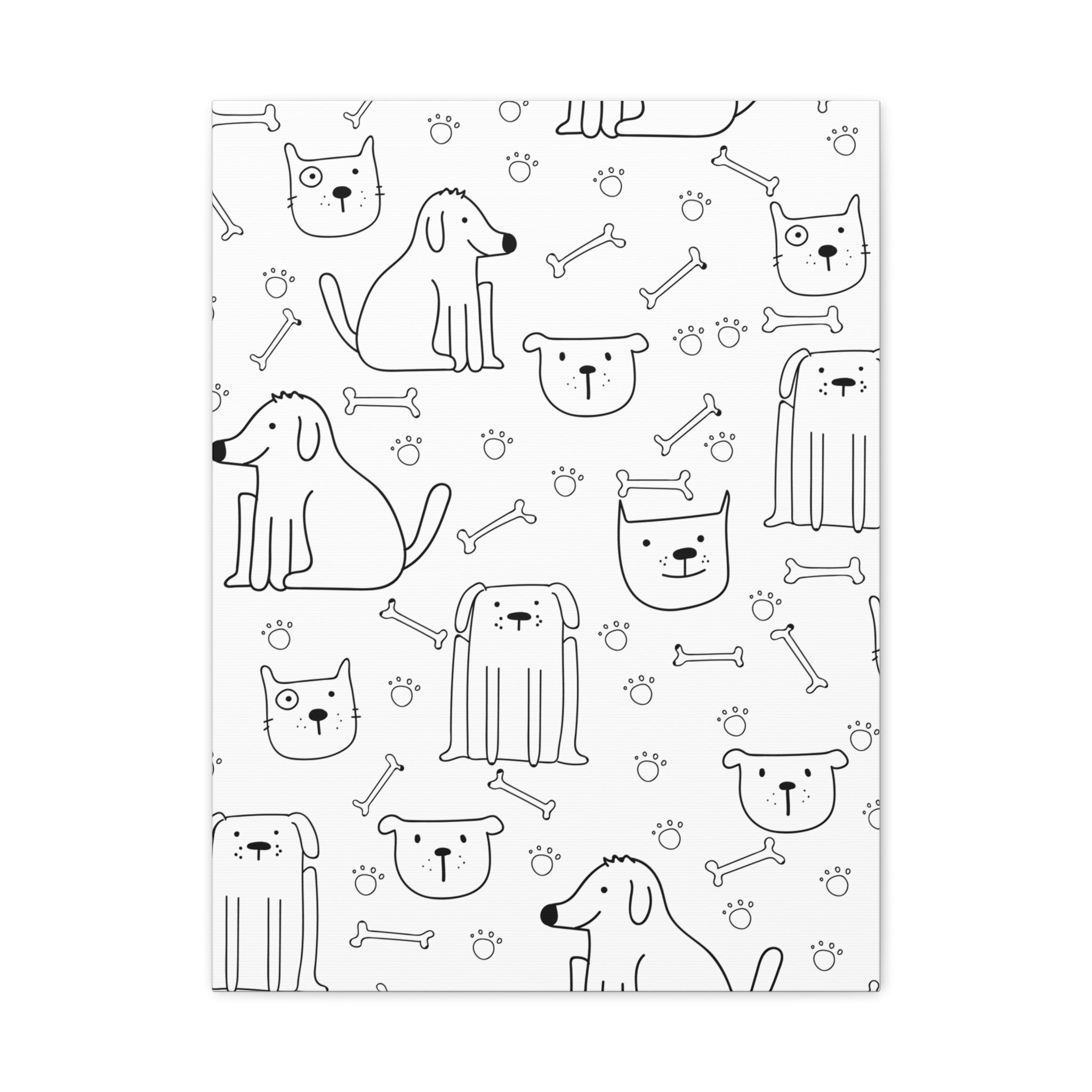 Cute Dogs & Cats Canvas Print