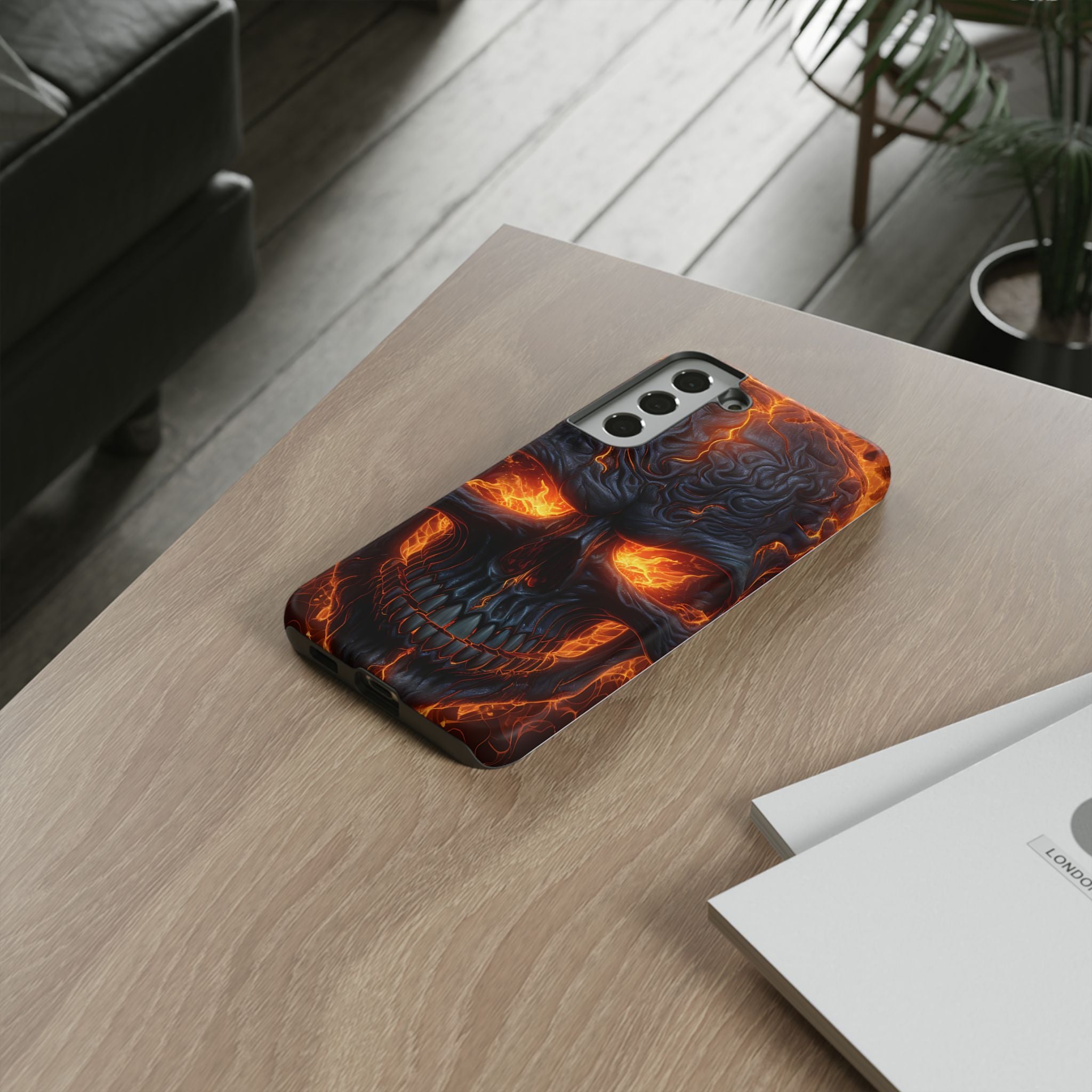 Fiery Skull Samsung Case