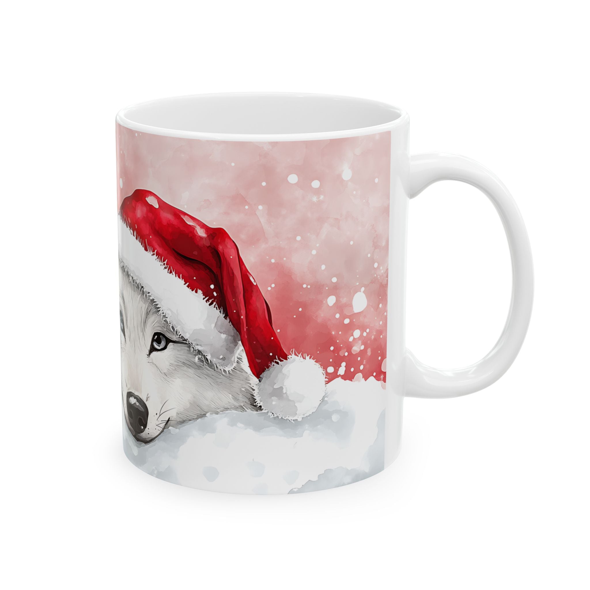 Arctic Wolf Christmas Mug - Festive Charm