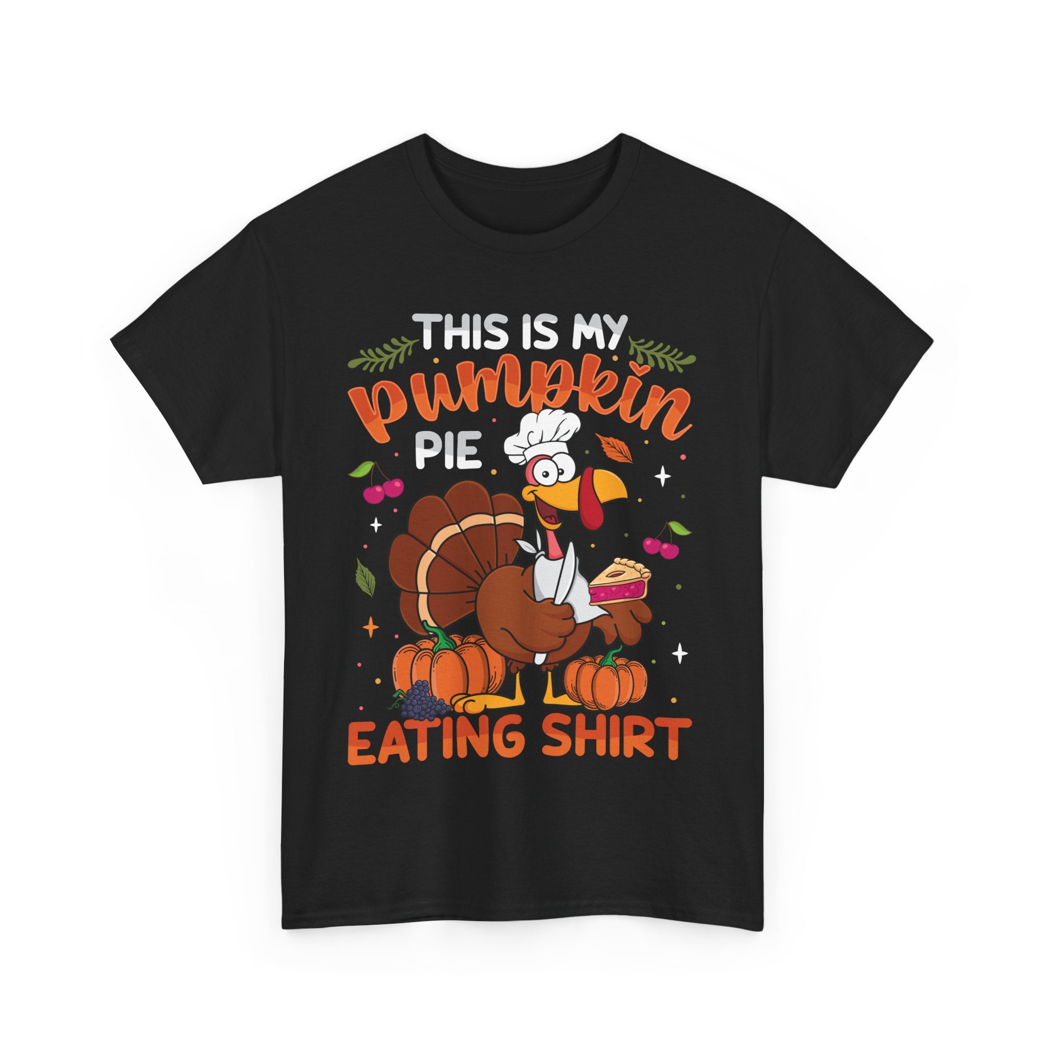 Turkey Chef Pumpkin Pie Thanksgiving T-Shirt