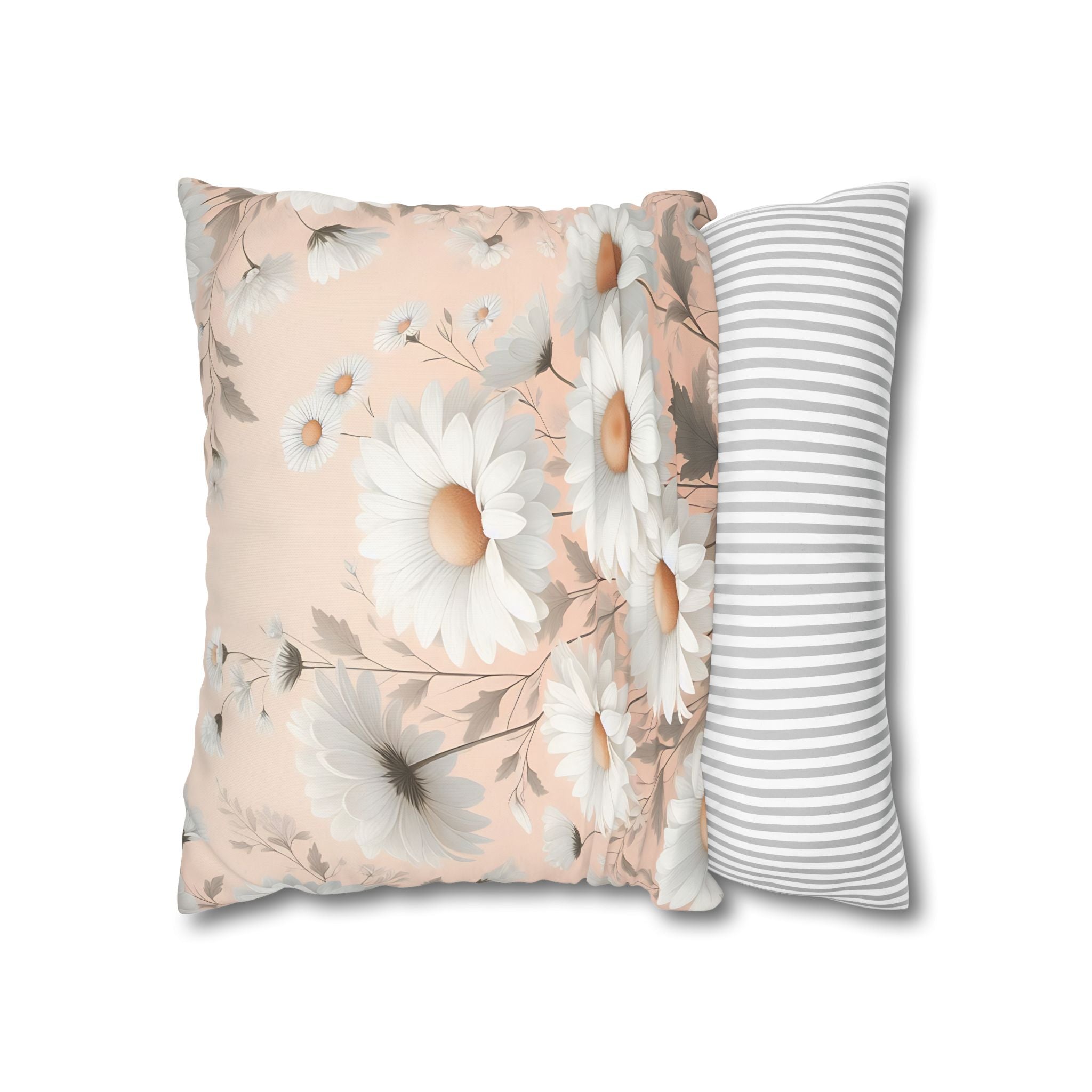 Peach Daisy Pillowcase - Floral Bedding