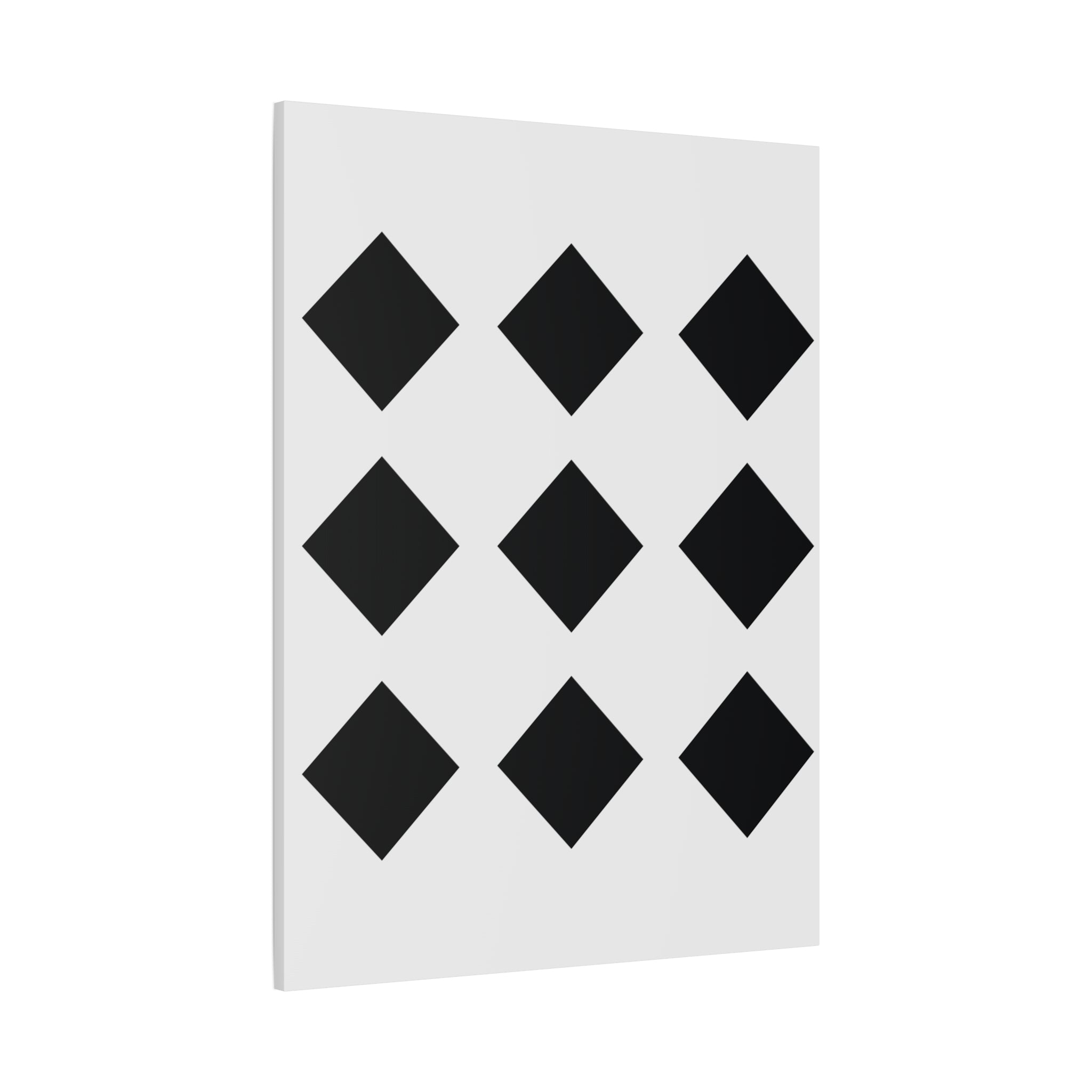 Black Diamond Grid - Matte Canvas Art