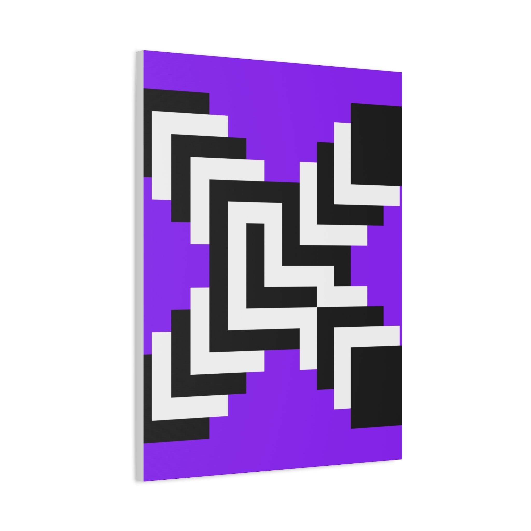 Purple Pixel Art Geometric Canvas