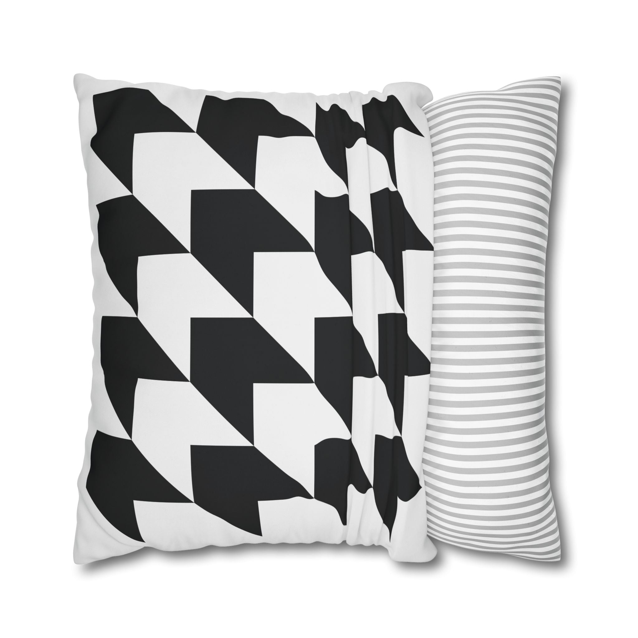 Geometric Arrow Pillowcase - Black & Gray