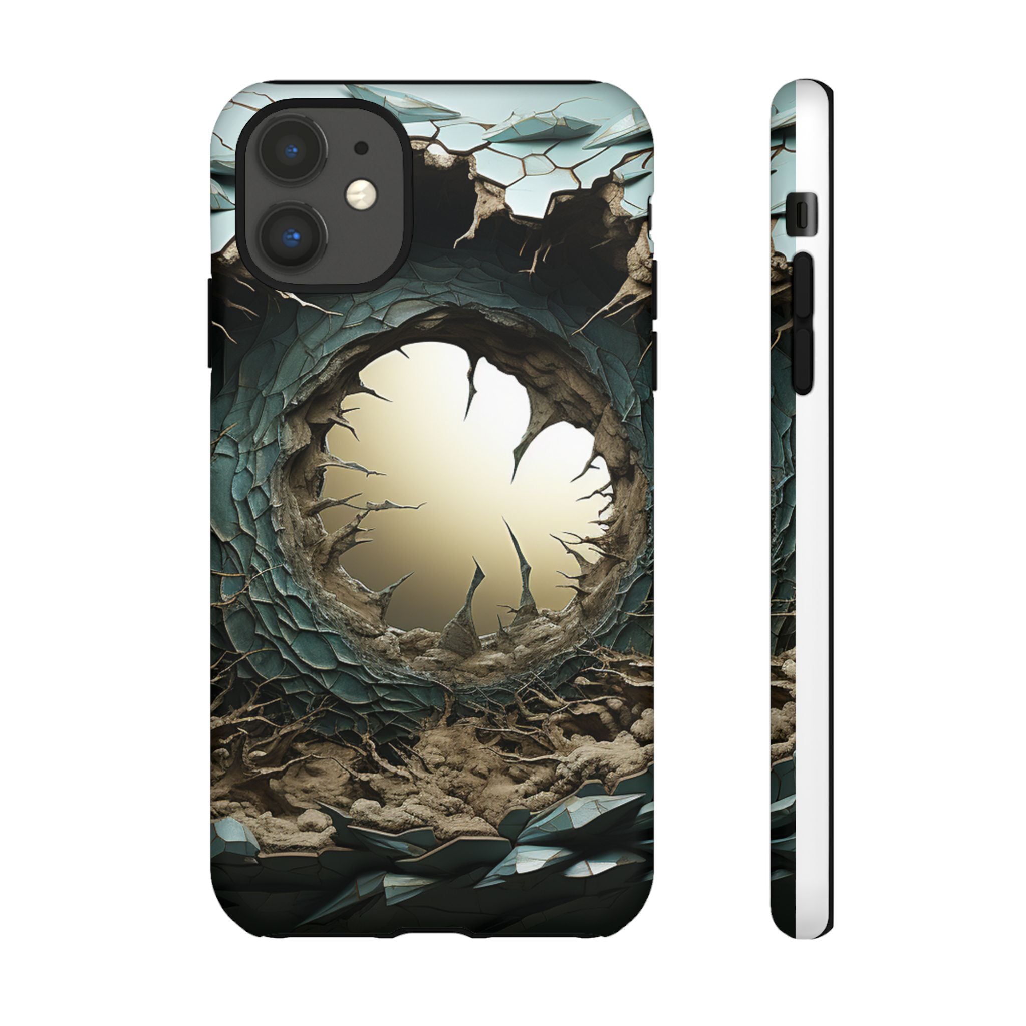 Surreal Alien Landscape Hexagon Stone iPhone Case