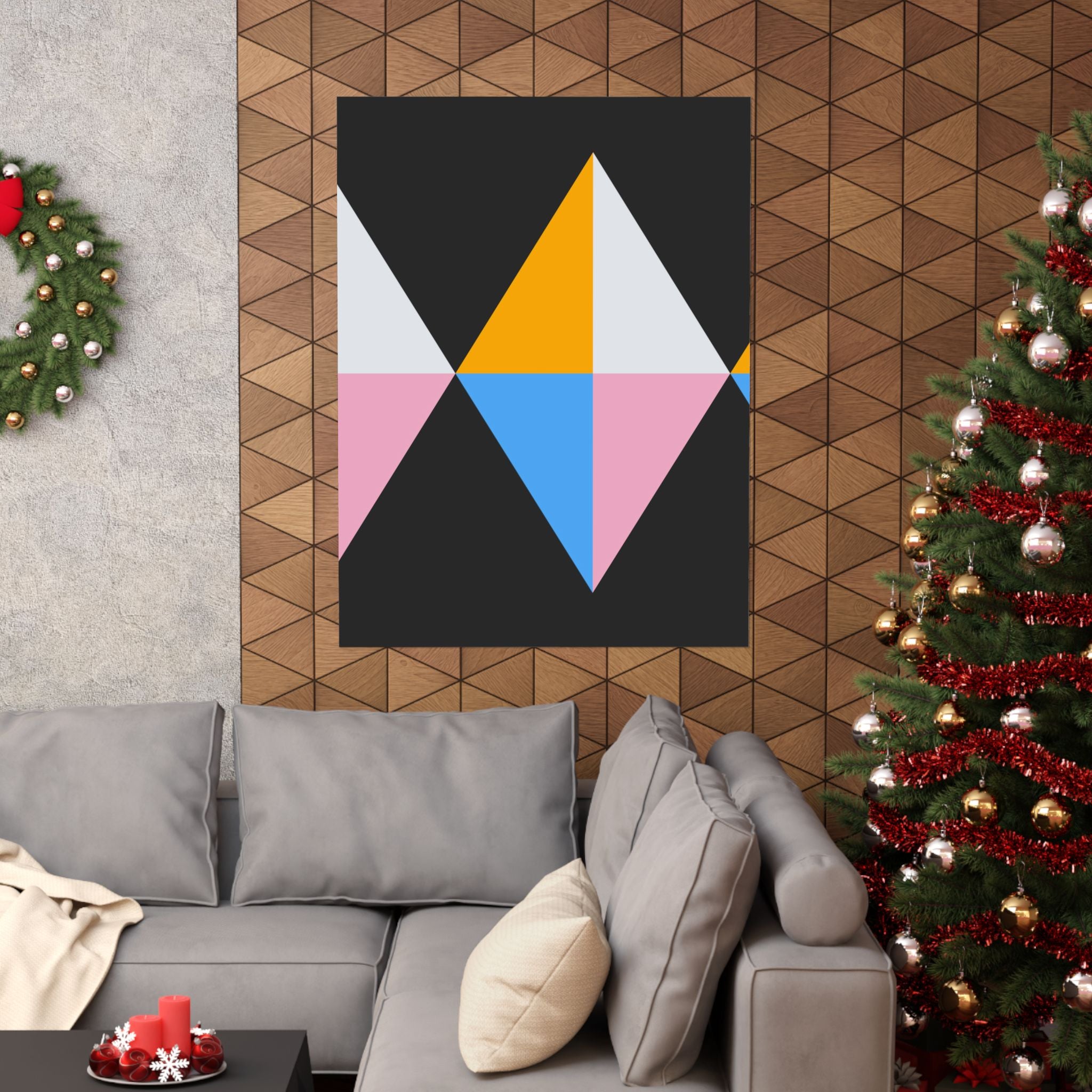 Geometric Triangle Art Poster