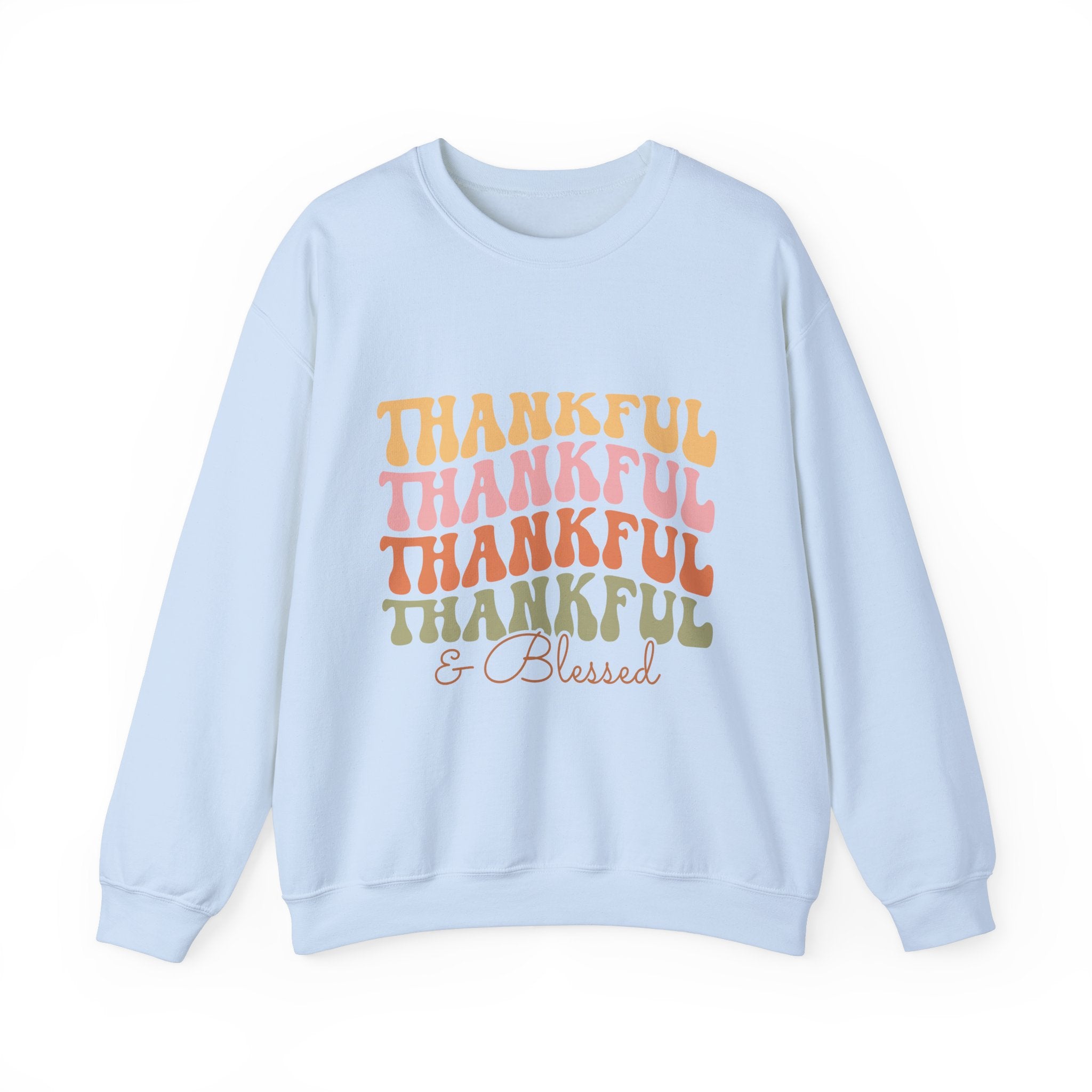 Retro Thankful & Blessed Thanksgiving Sweatshirt