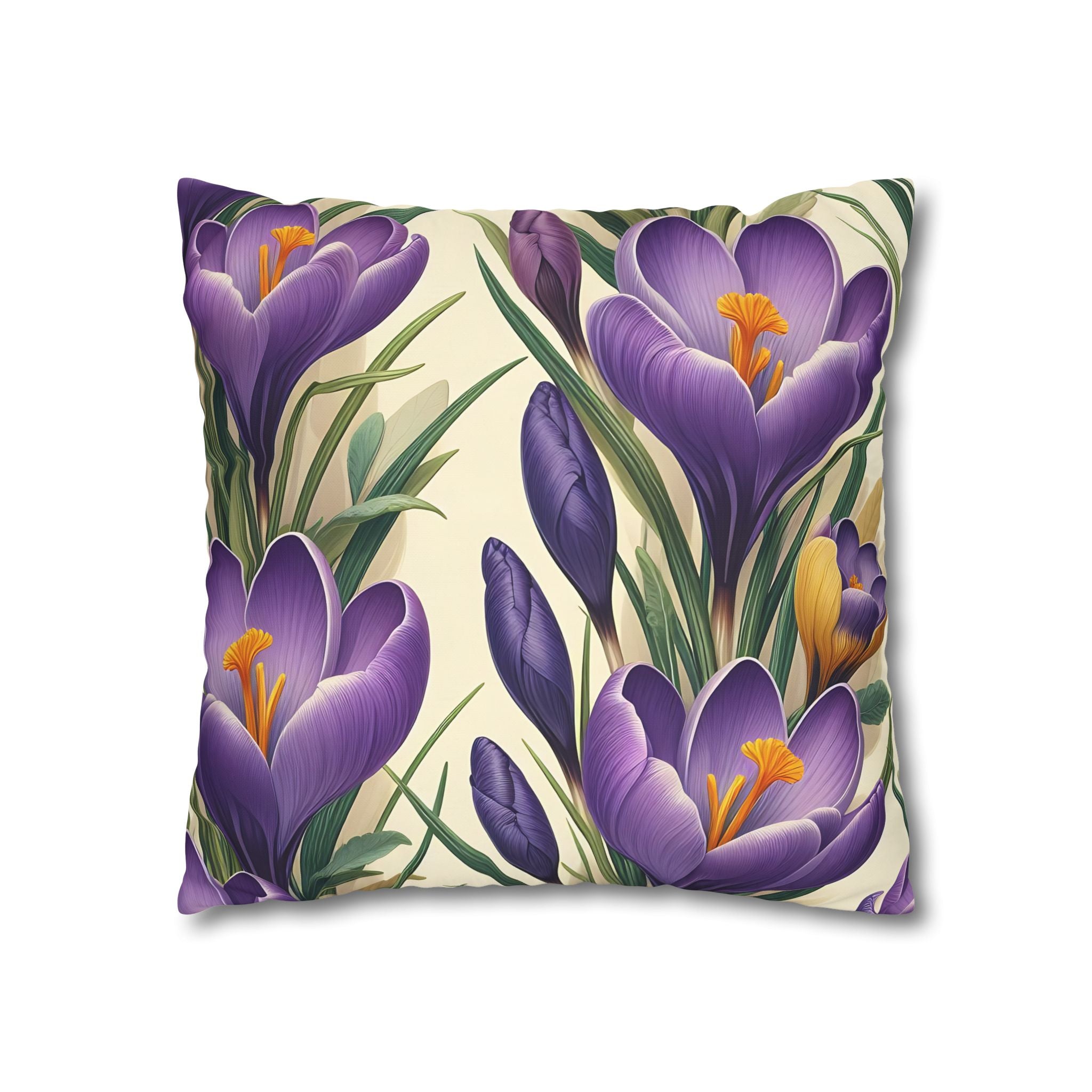 Luxury Crocus Pillowcase - Botanical Art